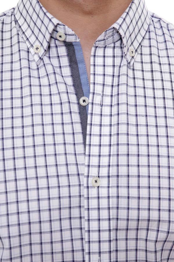 SEMI FORMAL SHIRTS BUTTON DOWN FULL SLEEVE  OFF WHITE - Image 3