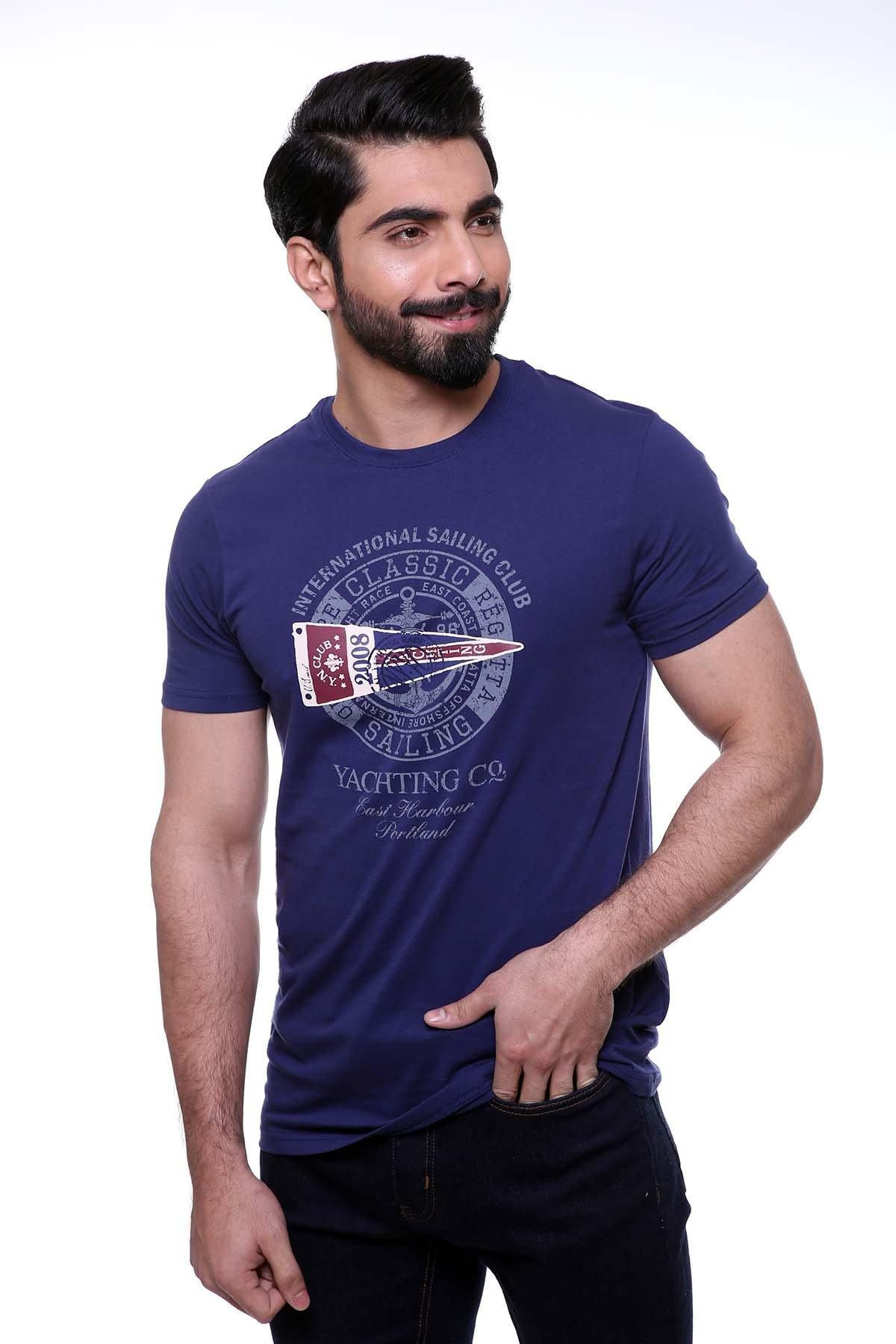 T SHIRT ROUND  NECK NAVY - Image 3