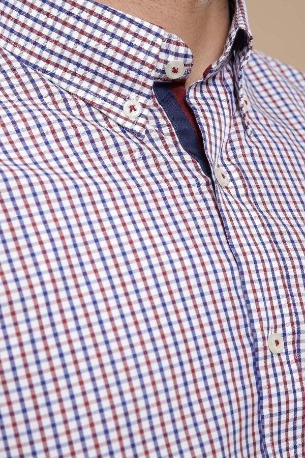 SEMI FORMAL SHIRT BUTTON DOWN FULL SLEEVE MULTI - Image 3