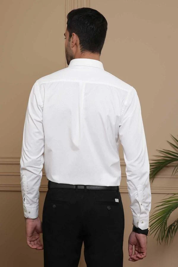 SMART SHIRT FULL SLEEVE SLIM FIT OFF WHITE - Image 3