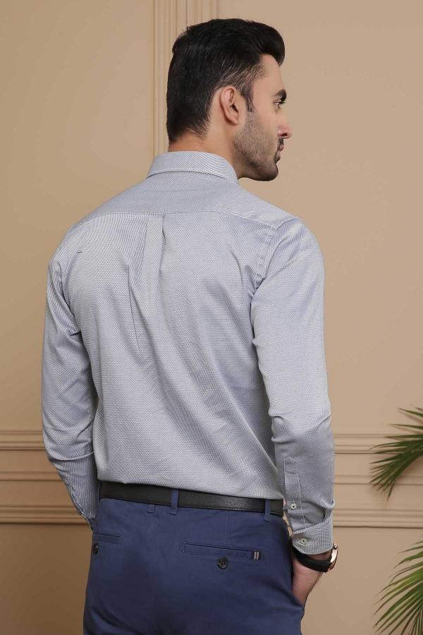 SMART SHIRT FULL SLEEVE SLIM FIT LIGHT GREY - Image 3
