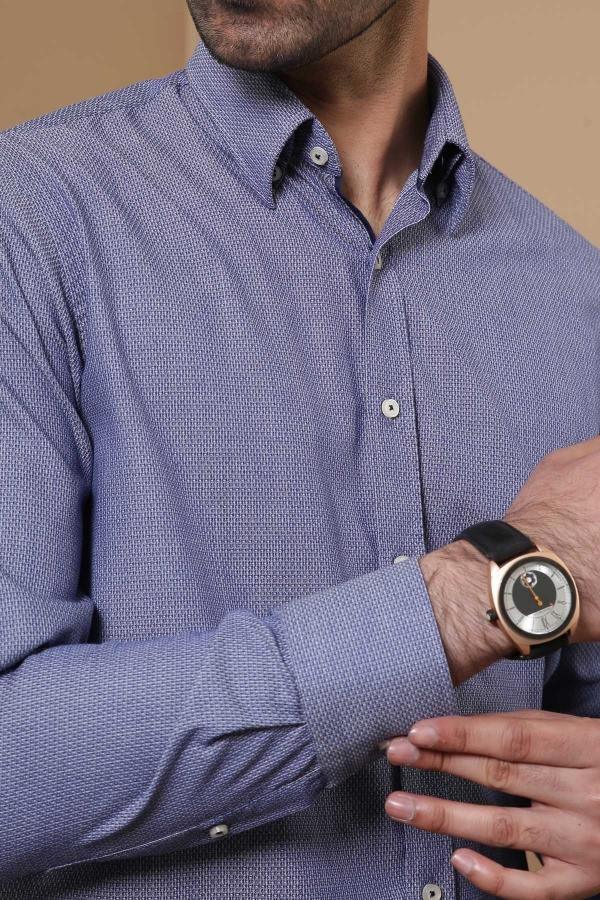SMART SHIRT FULL SLEEVE SLIM FIT BLUE - Image 3