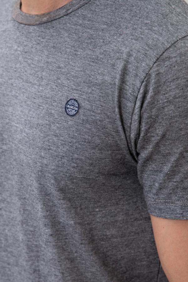 SELF LINING T SHIRT ROUND NECK GREY - Image 3