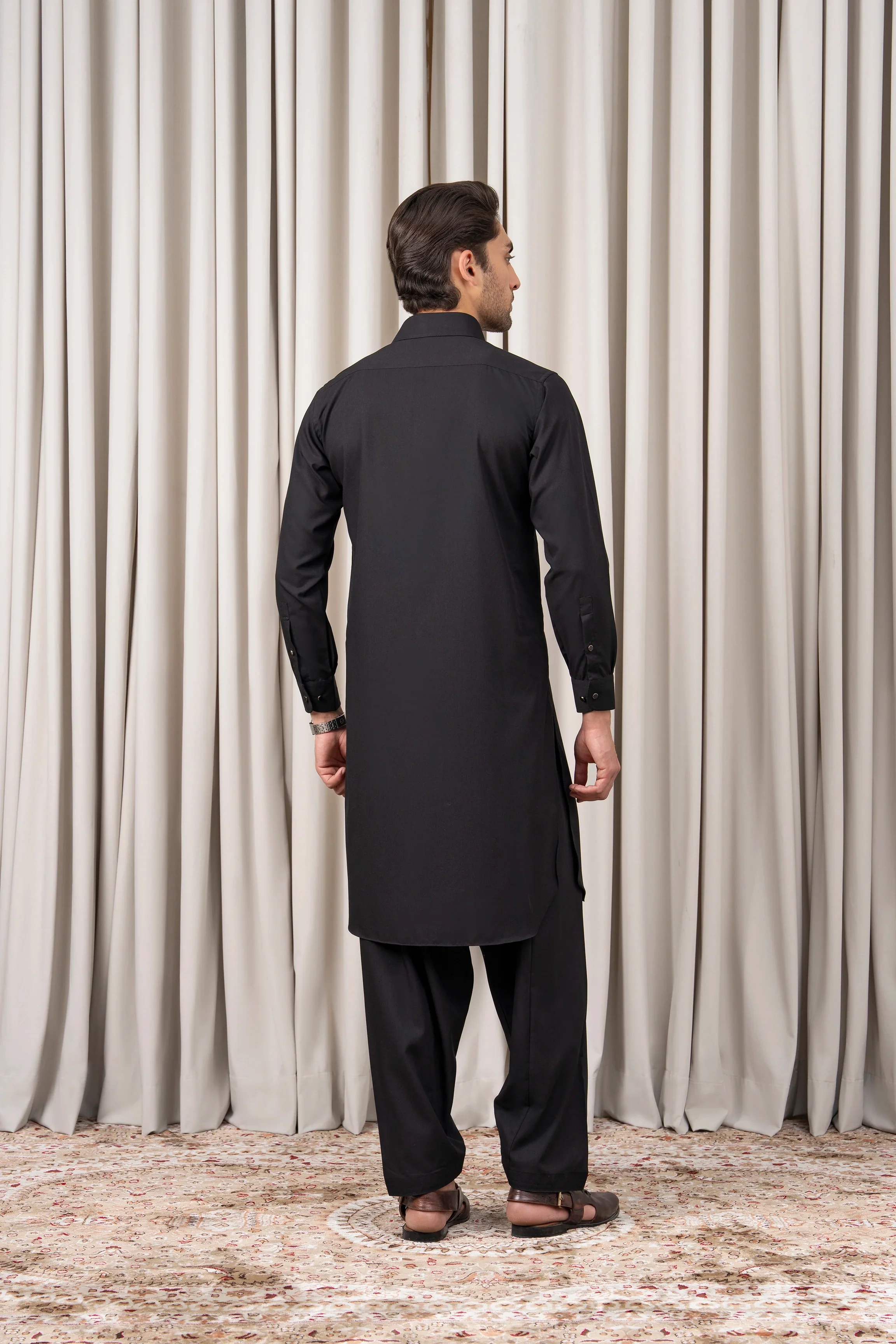 BLENDED KAMEEZ SHALWAR - SIGNATURE COLLECTION BLACK - Image 4