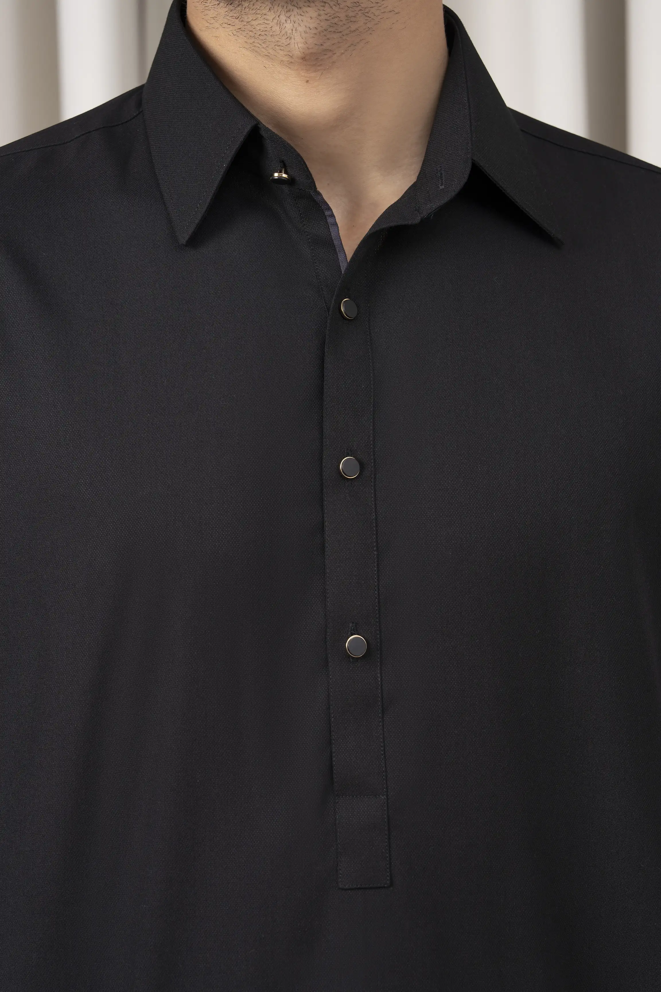 BLENDED KAMEEZ SHALWAR - SIGNATURE COLLECTION BLACK - Image 6