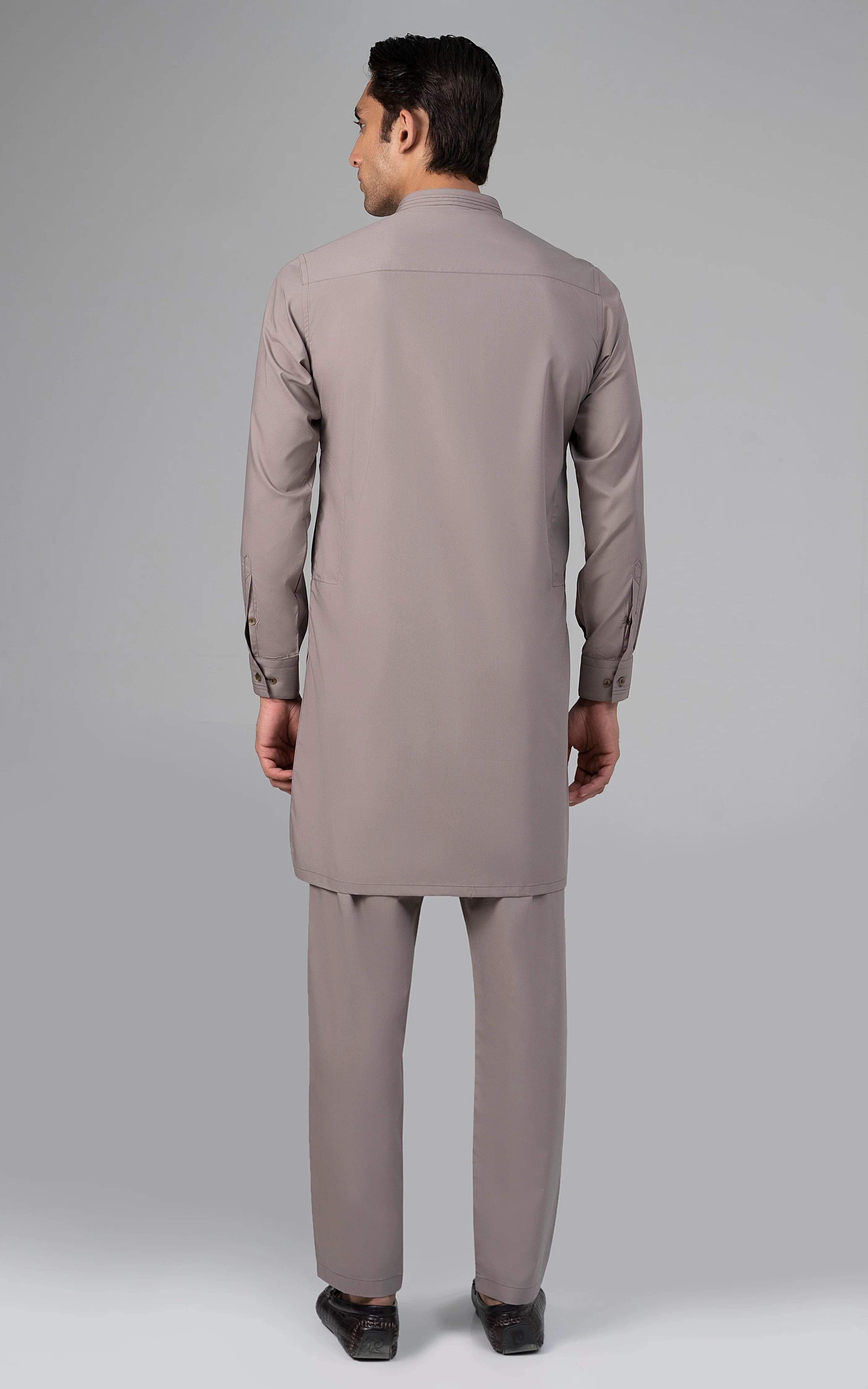 BLENDED KURTA PAJAMA - PREMIUM COLLECTION LIGHT MOCHA - Image 3