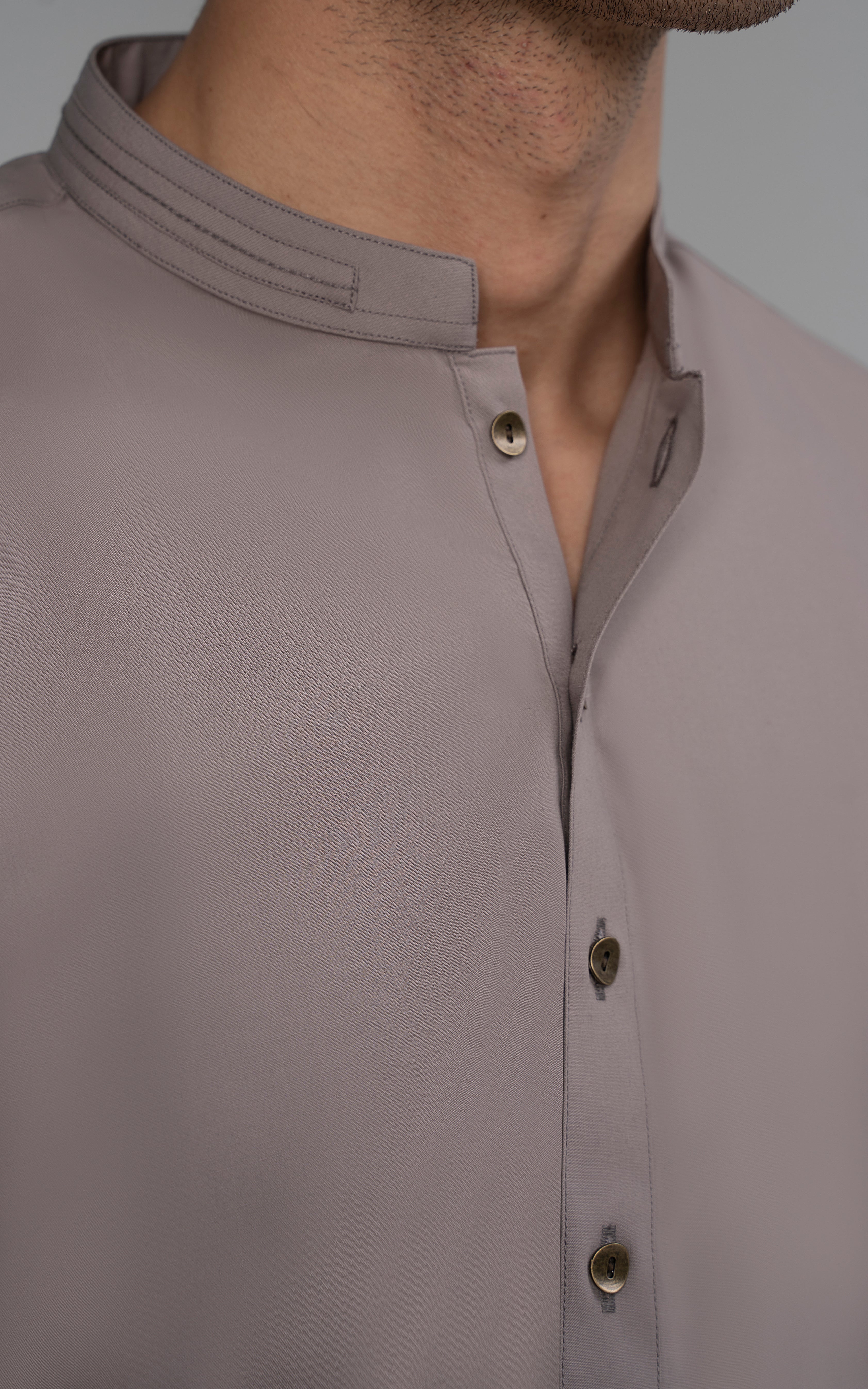 BLENDED KURTA PAJAMA - PREMIUM COLLECTION LIGHT MOCHA - Image 5