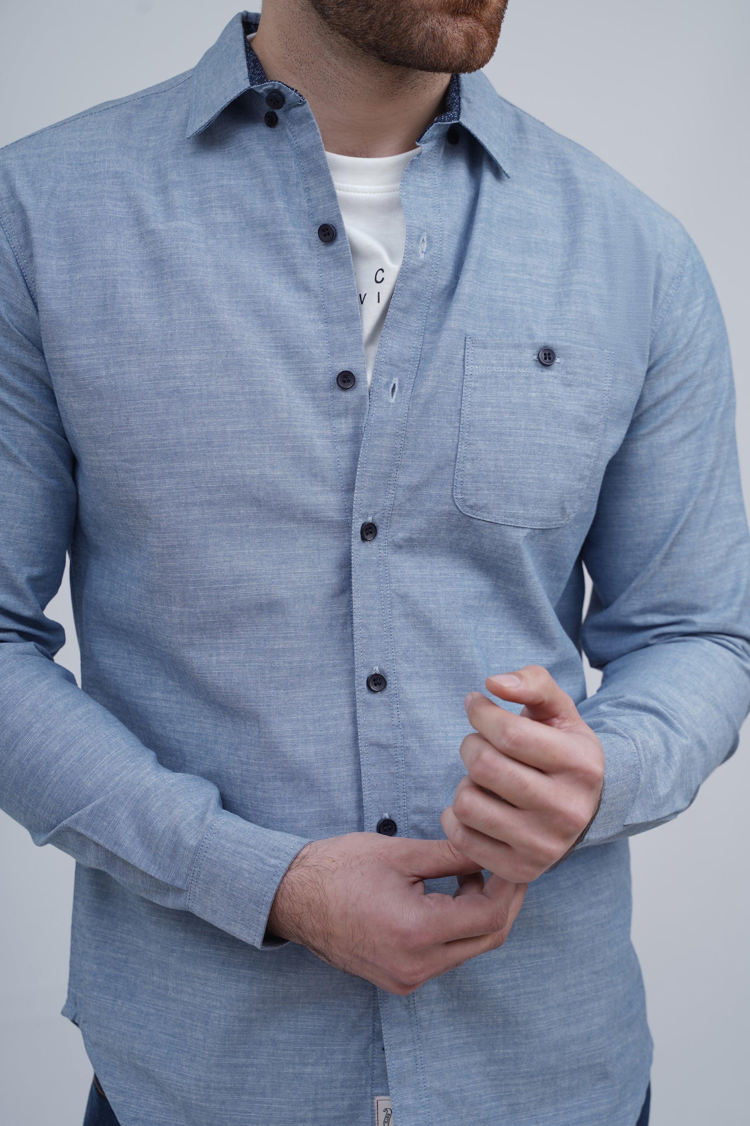 CASUAL SHIRT LIGHT BLUE - Image 4