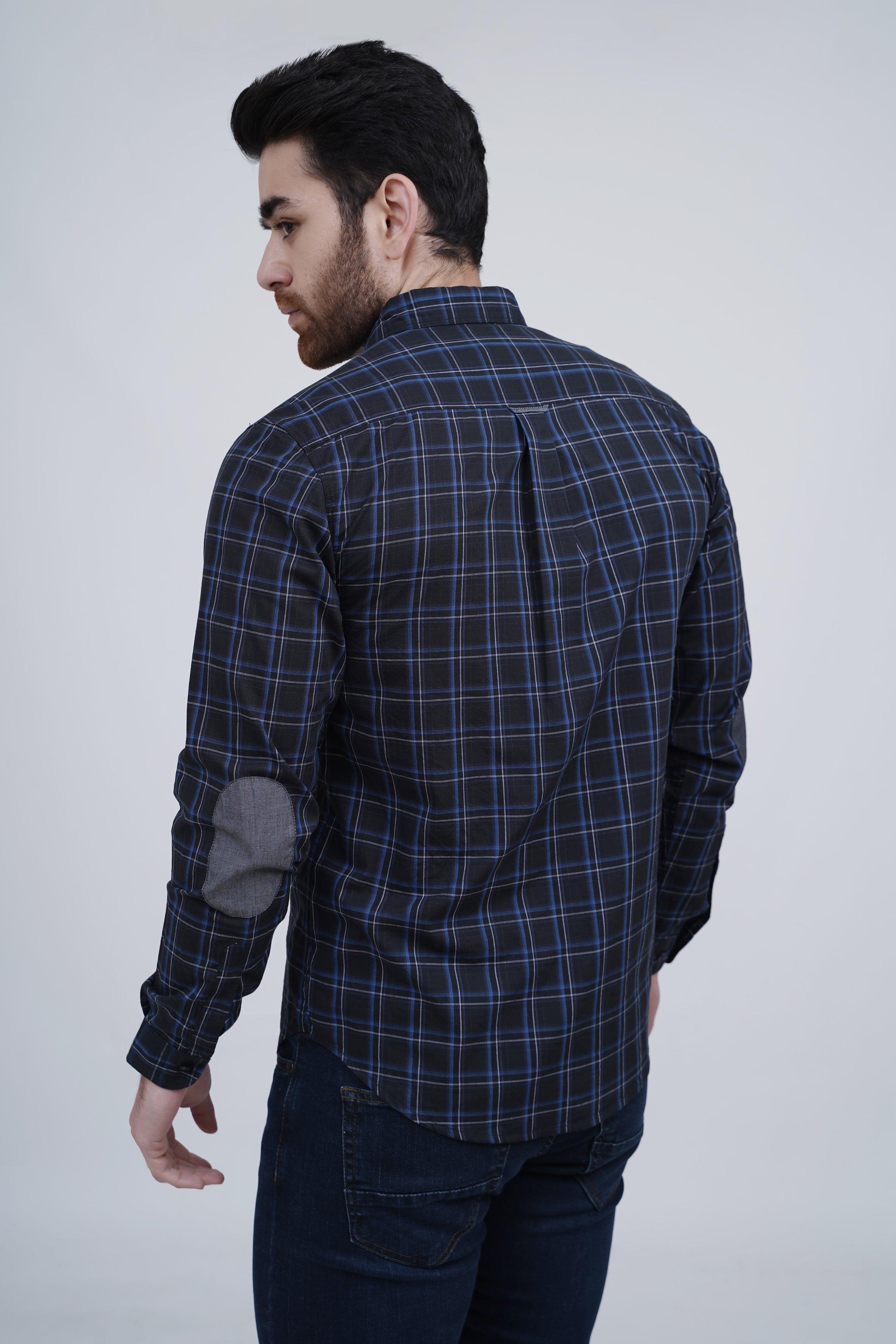 CASUAL SHIRT NAVY CHECK - Image 4