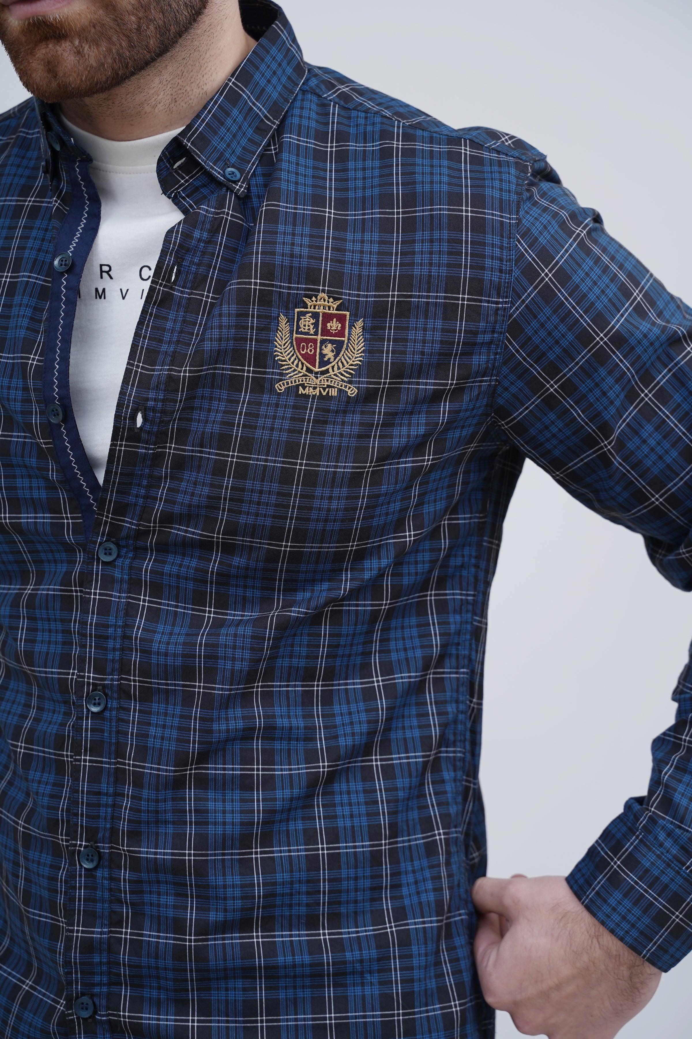 CASUAL SHIRT ROYAL BLUE - Image 4