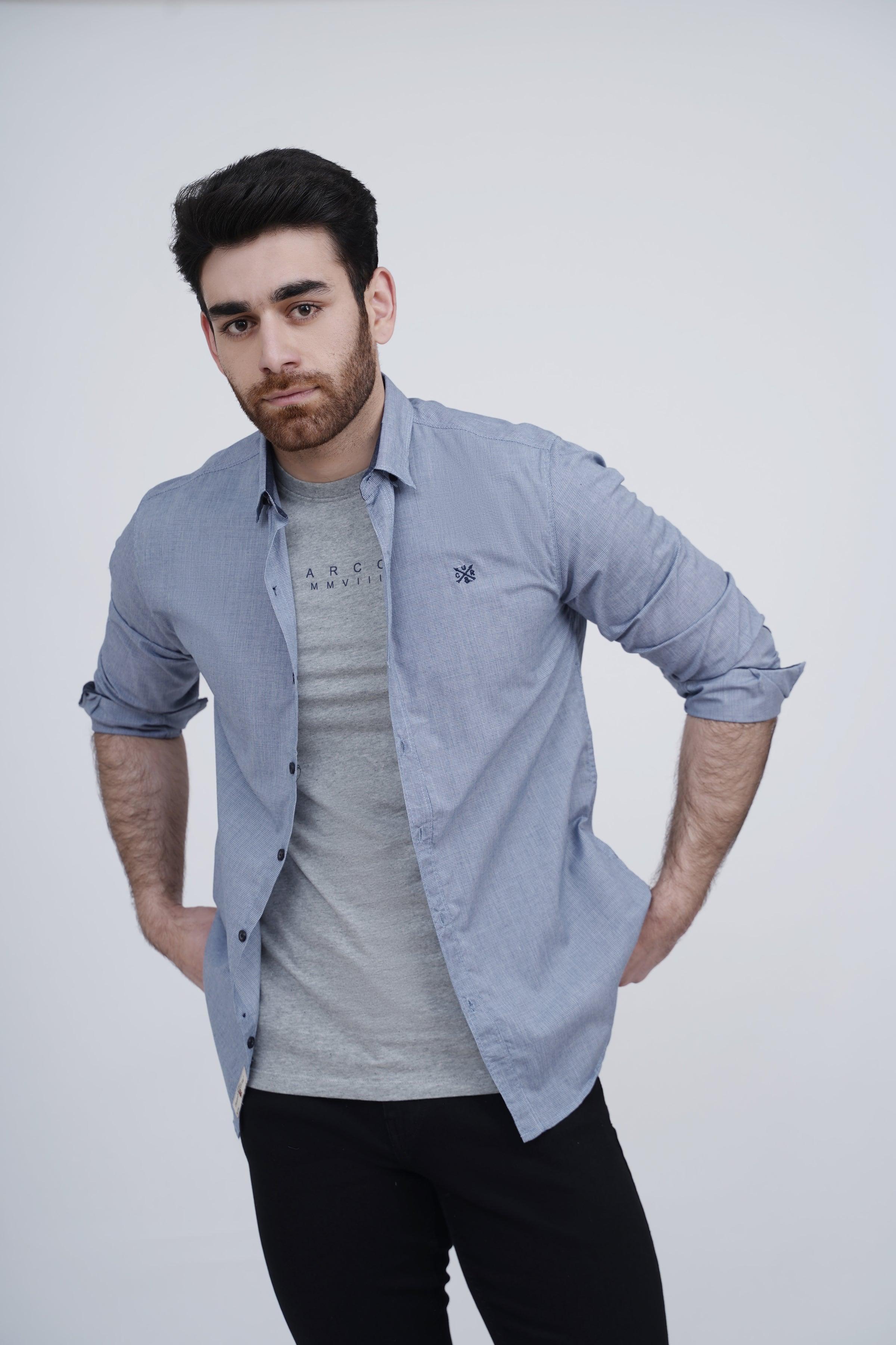 CASUAL SHIRT SKY BLUE - Image 3