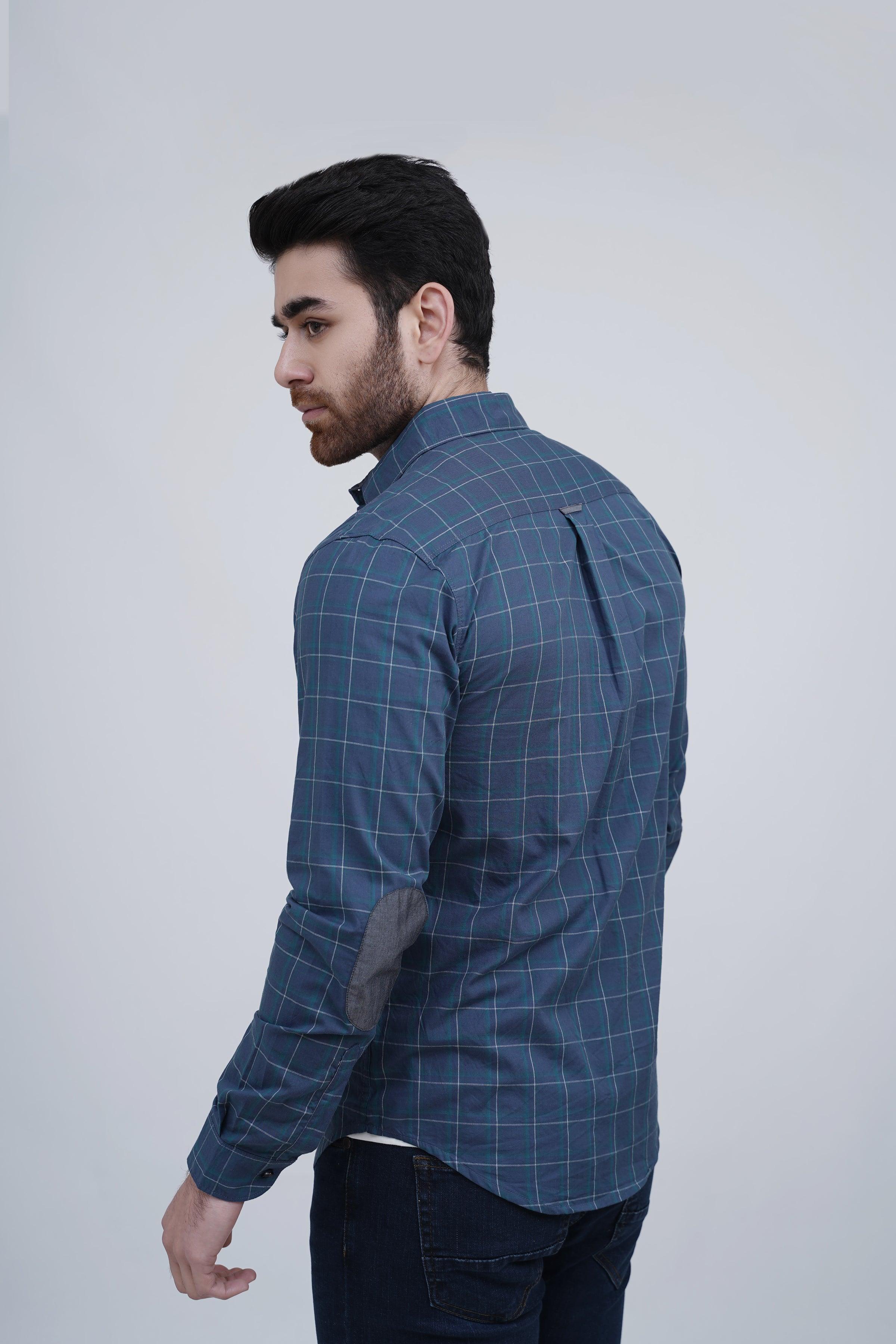 CASUAL SHIRT TEAL BLUE - Image 3