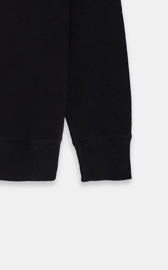 CREW NECK SWEAT SHIRT BLACK - Image 4