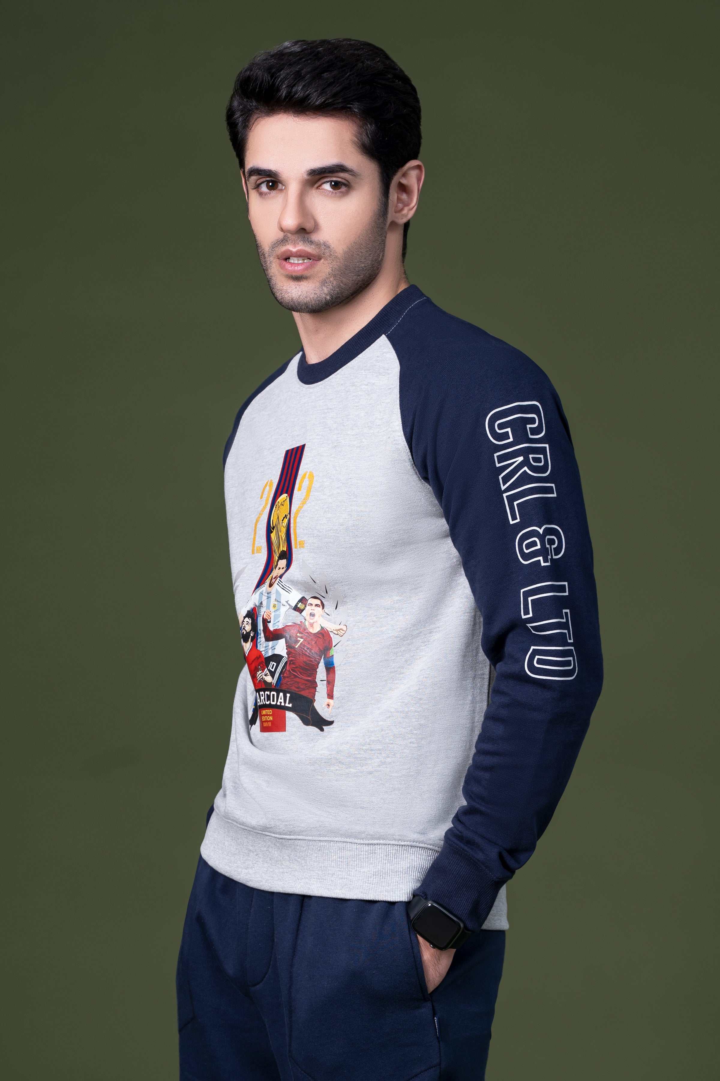 FIFA SWEAT SHIRT GREY NAVY - Image 3