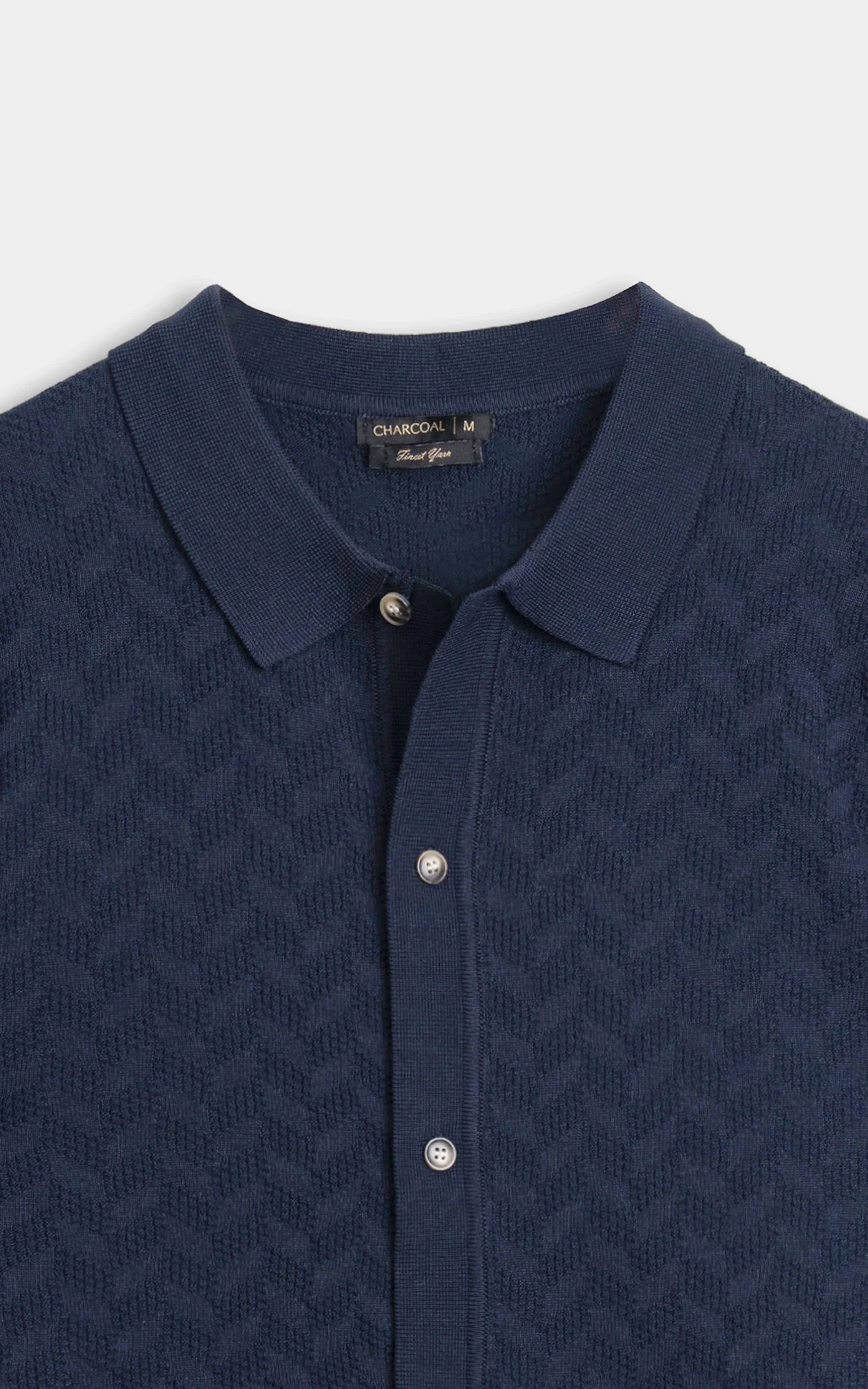 HALF SLEEVES SWEATER KNIT SHIRT NAVY - Image 6