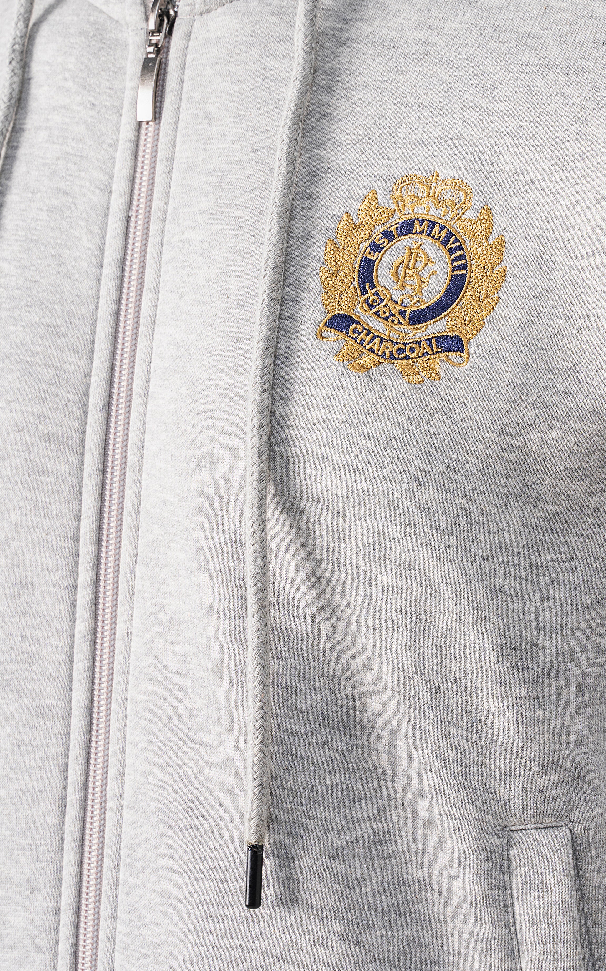 ZIPPER HOODIE HEATHER GREY - Image 3