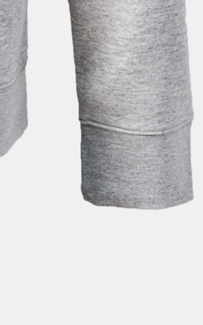 ZIPPER HOODIE HEATHER GREY - Image 5