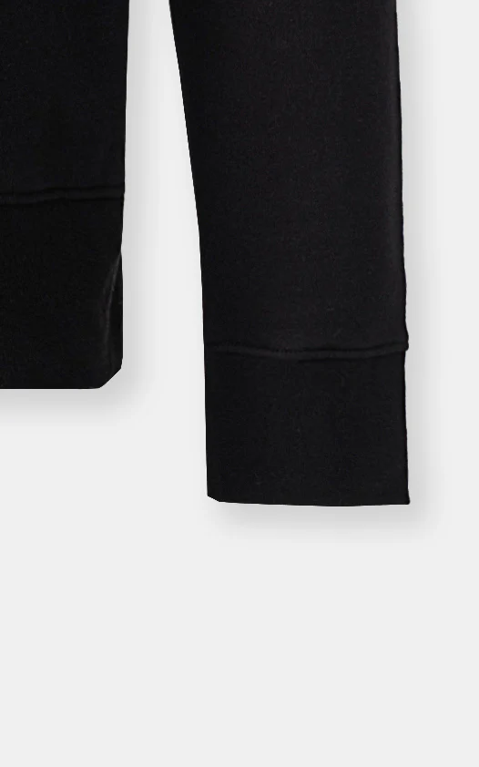 KANGROO FLEECE HOODIE BLACK - Image 5