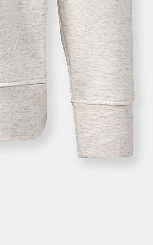 KANGROO FLEECE HOODIE OATMEAL - Image 5