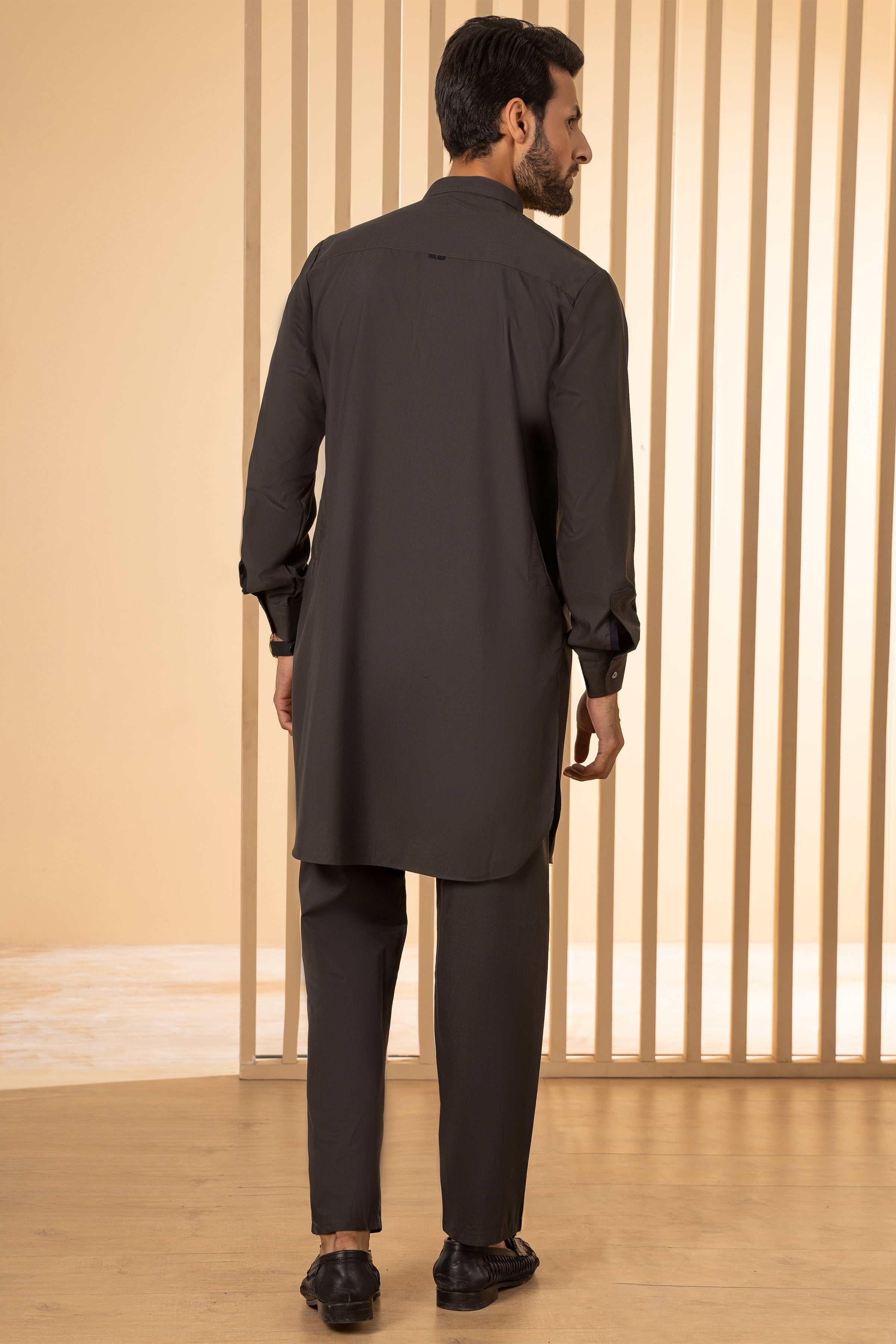 KURTA PAJAMA DARK GREY - Image 3