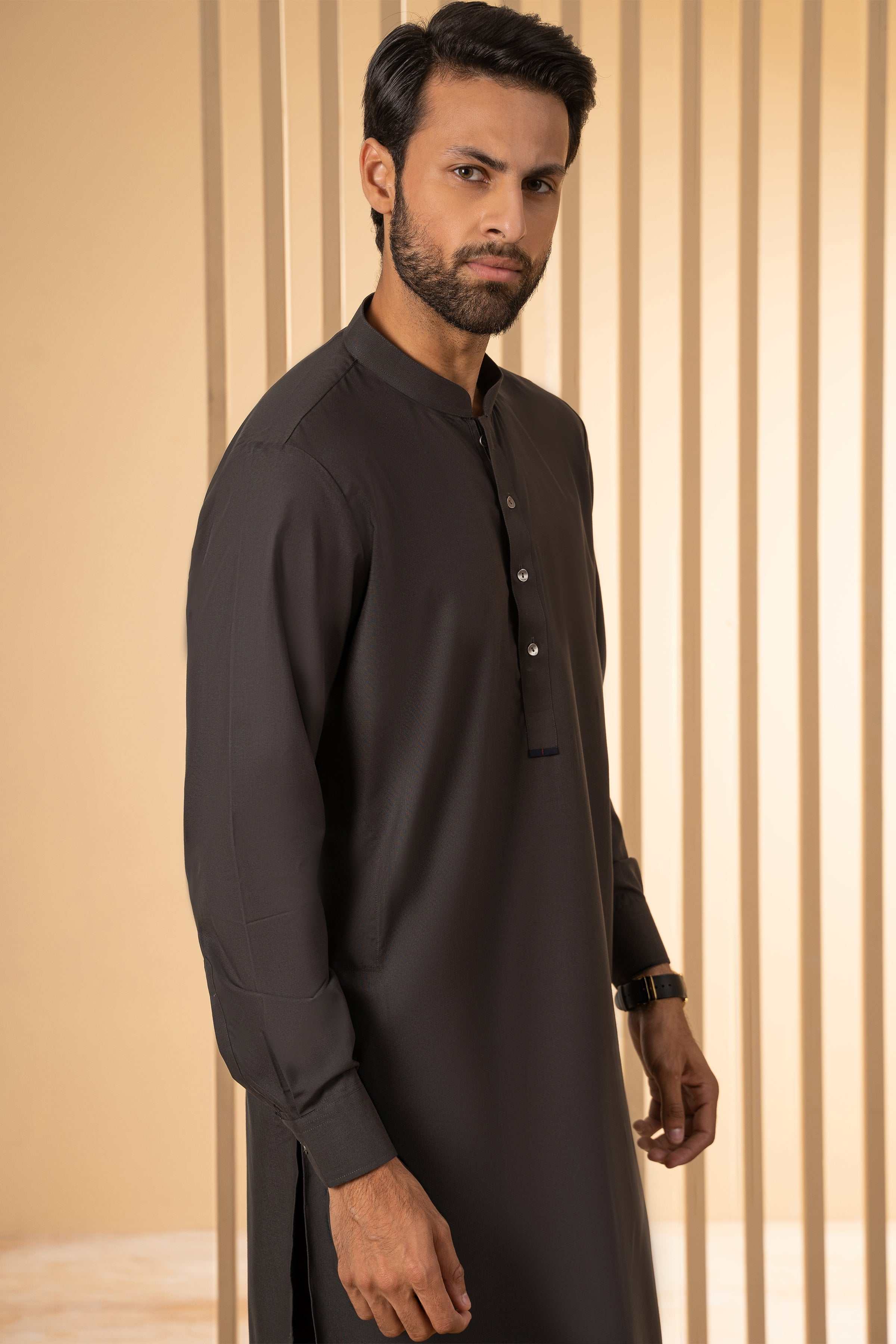 KURTA PAJAMA DARK GREY - Image 4