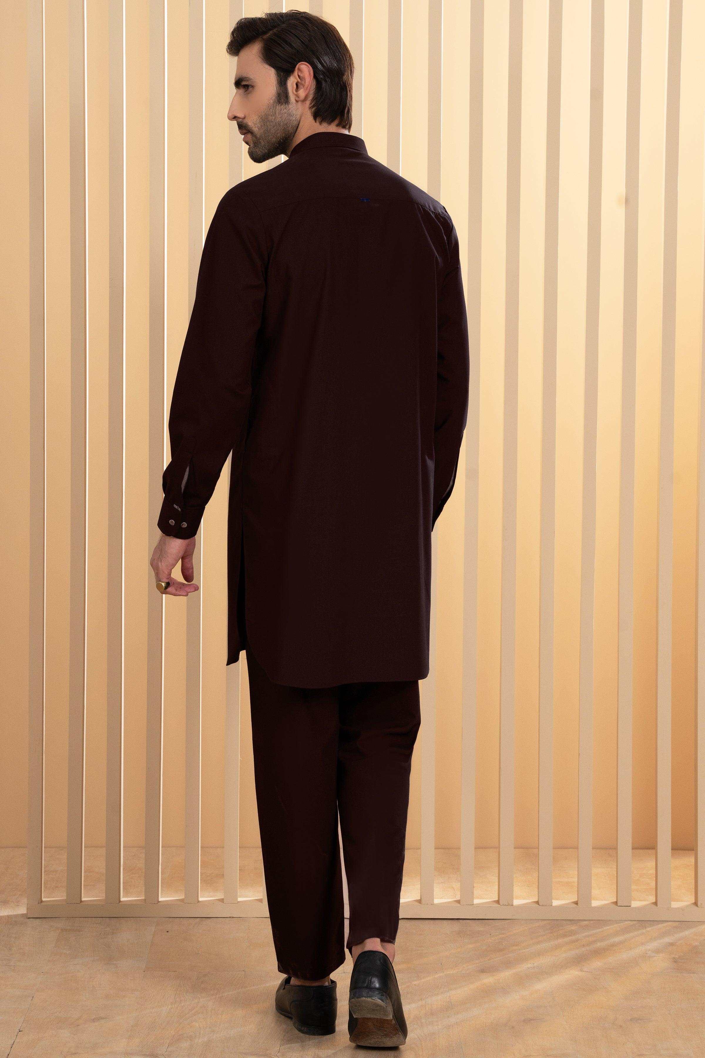 KURTA PAJAMA DARK MAROON - Image 3