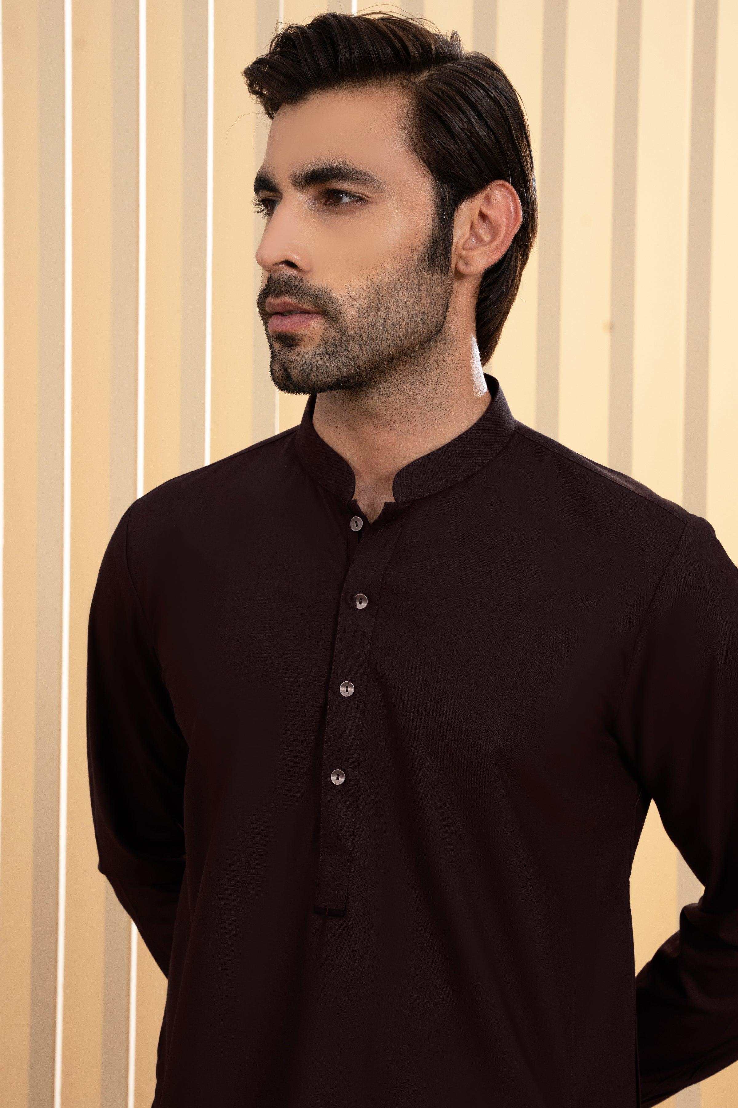 KURTA PAJAMA DARK MAROON - Image 4