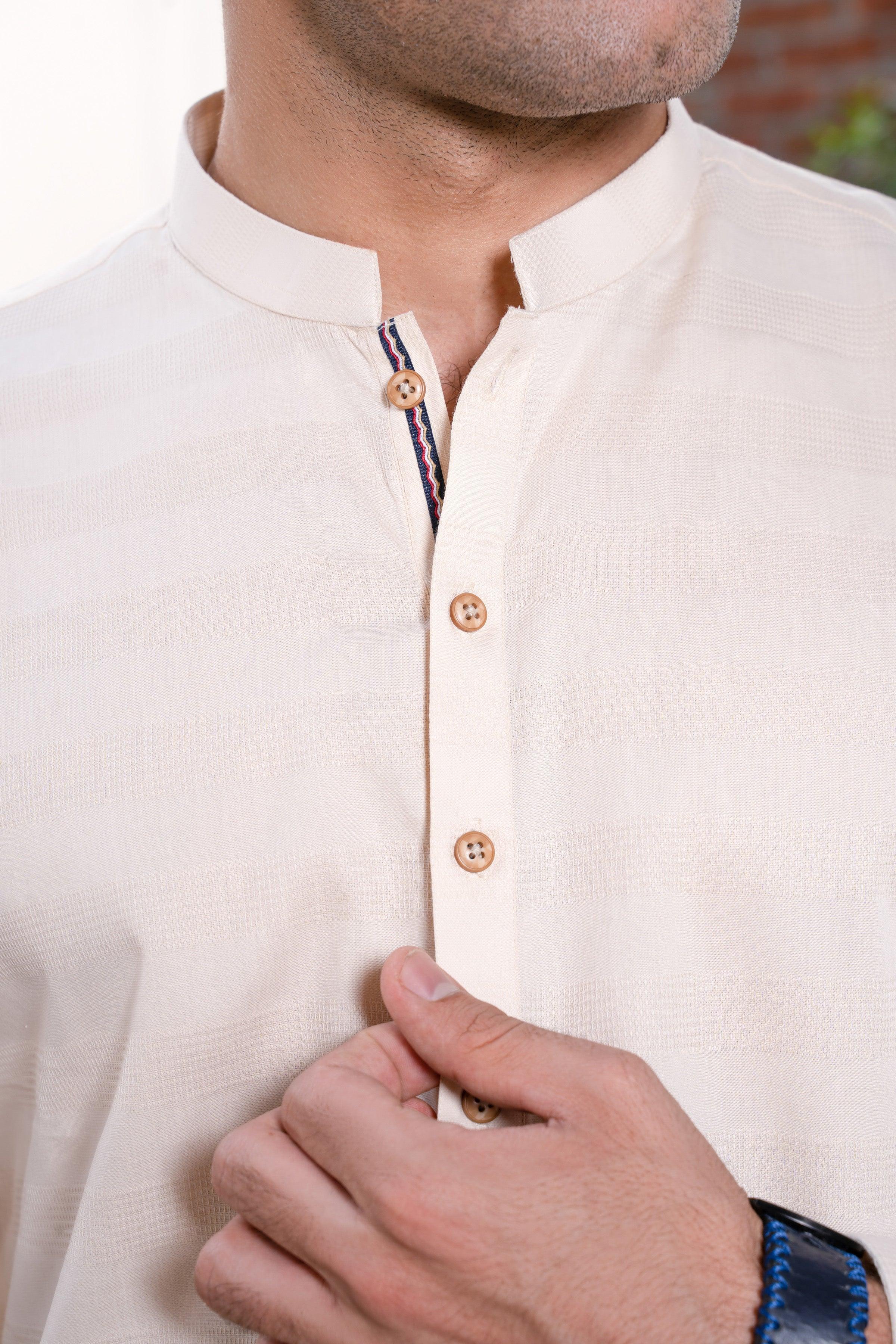 KURTA PAJAMA OFF WHITE - Image 4