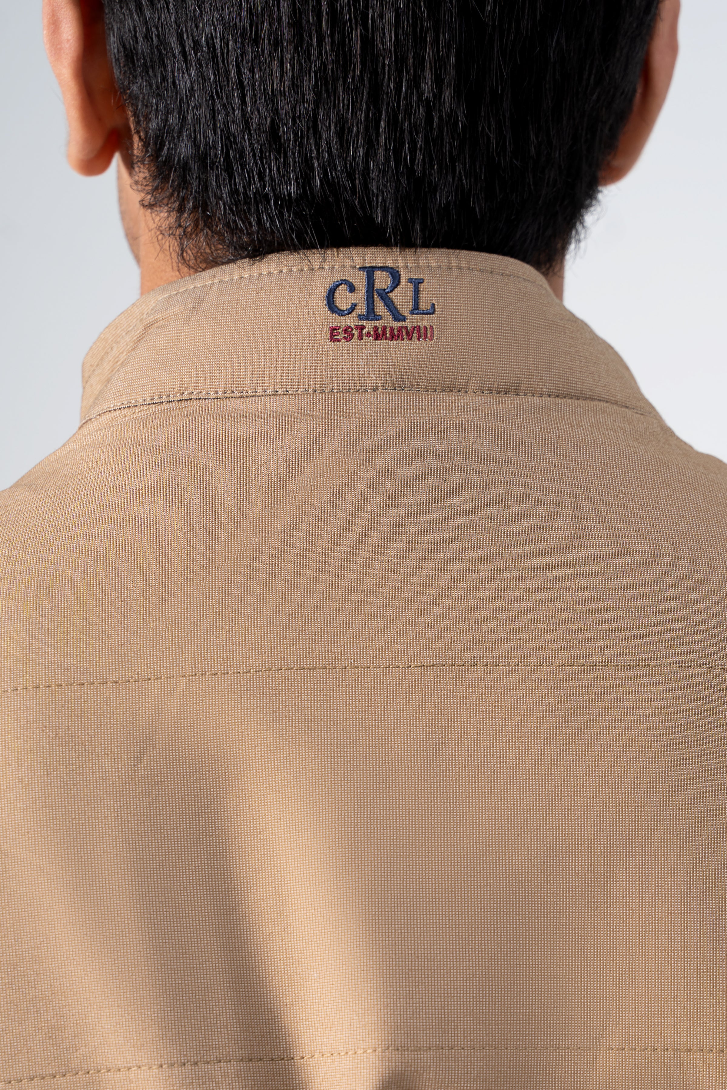 Quilted Textured Jacket khaki - Image 4