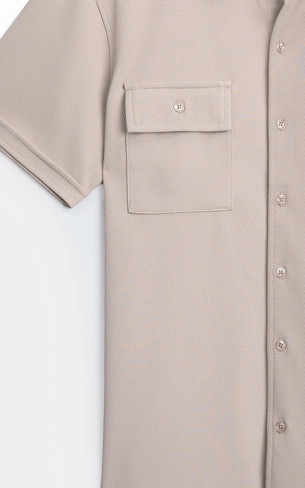 REGULAR COLLAR CASUAL SHIRT KHAKI - Image 4