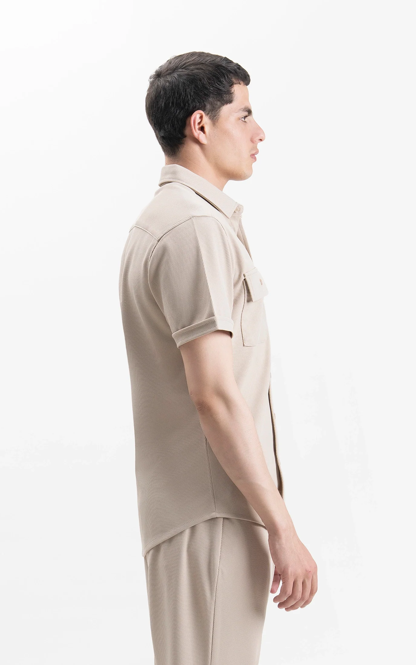 REGULAR COLLAR CASUAL SHIRT KHAKI - Image 6