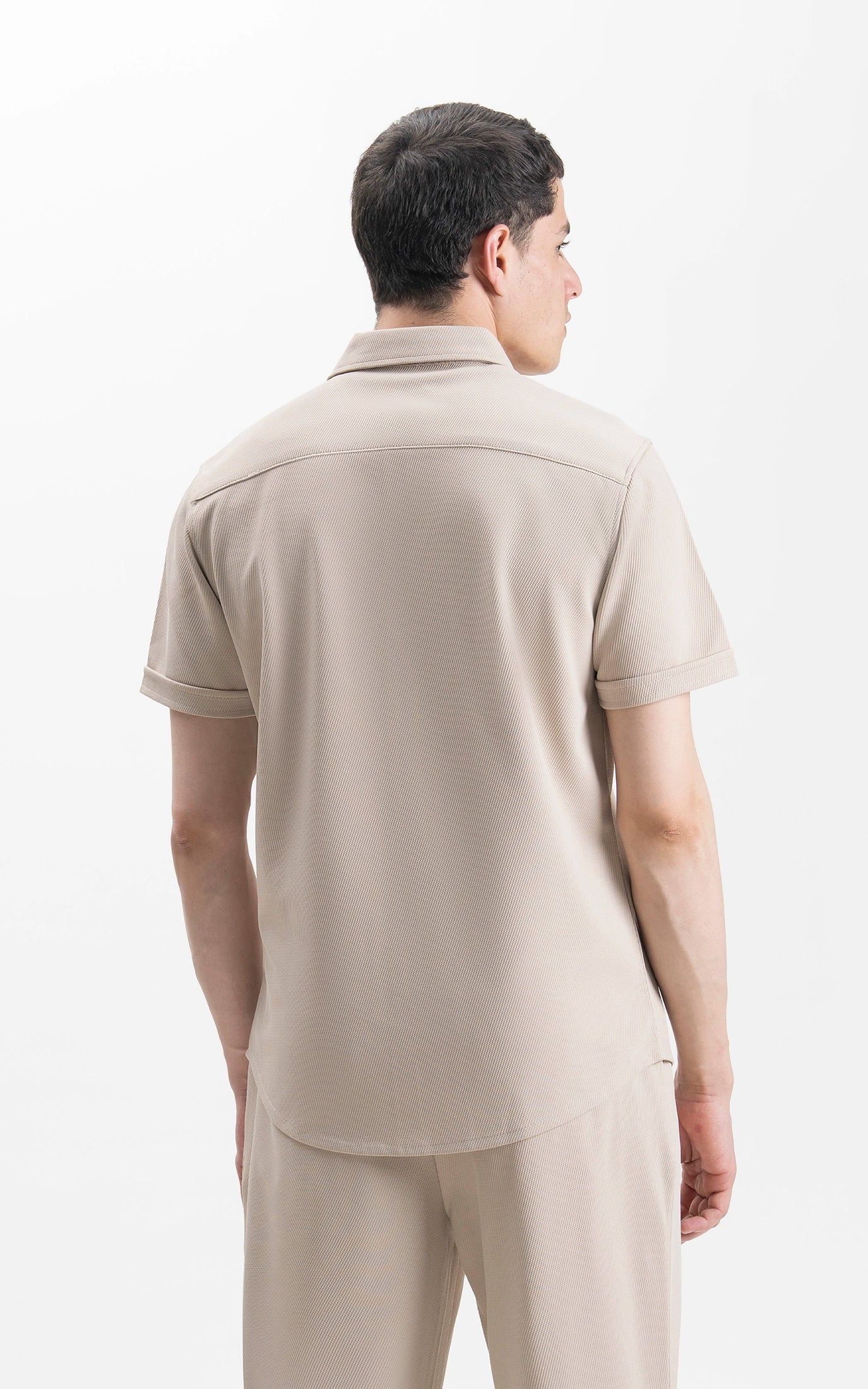 REGULAR COLLAR CASUAL SHIRT KHAKI - Image 7