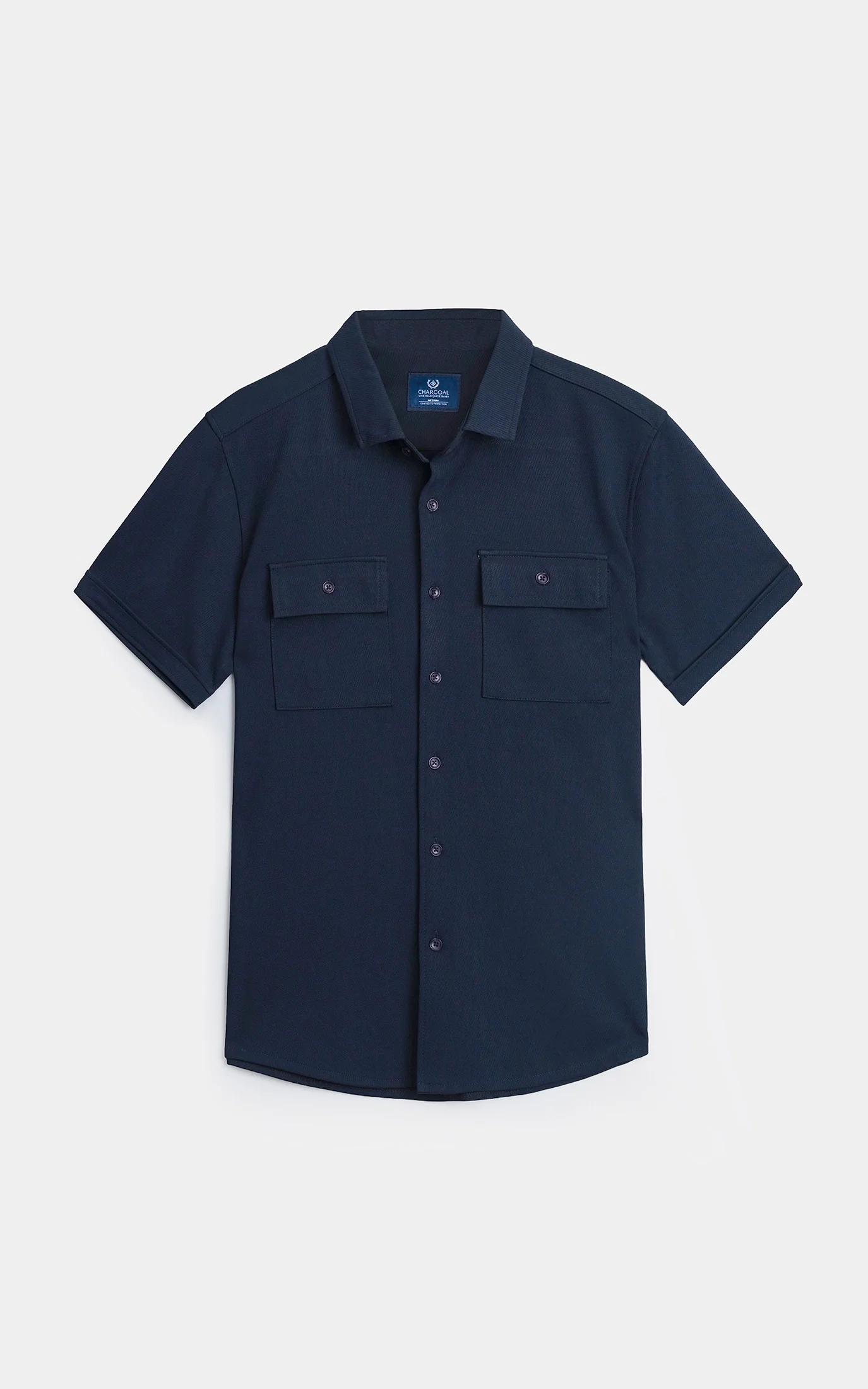 REGULAR COLLAR CASUAL SHIRT NAVY - Image 3