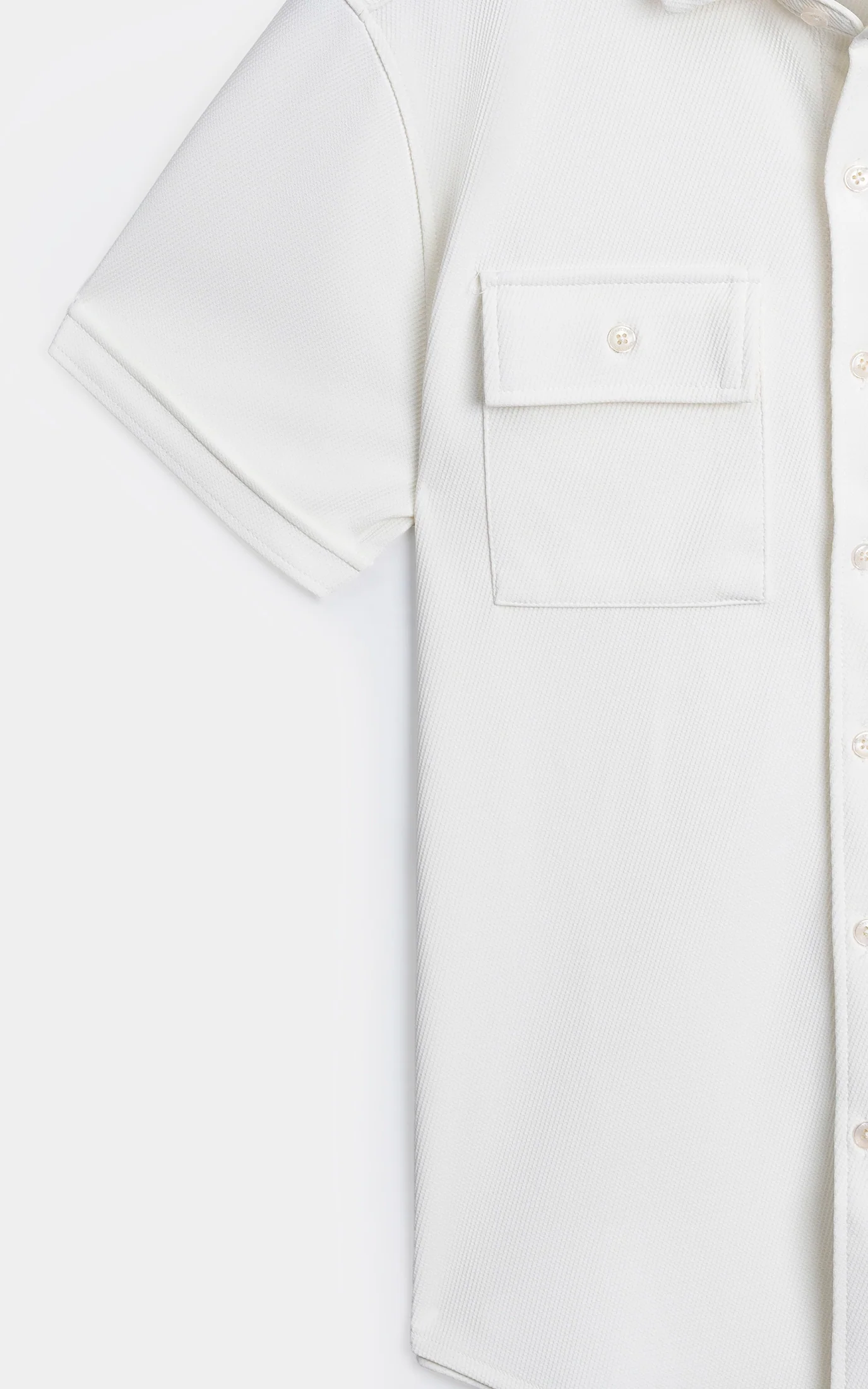 REGULAR COLLAR CASUAL SHIRT OFF WHITE - Image 4