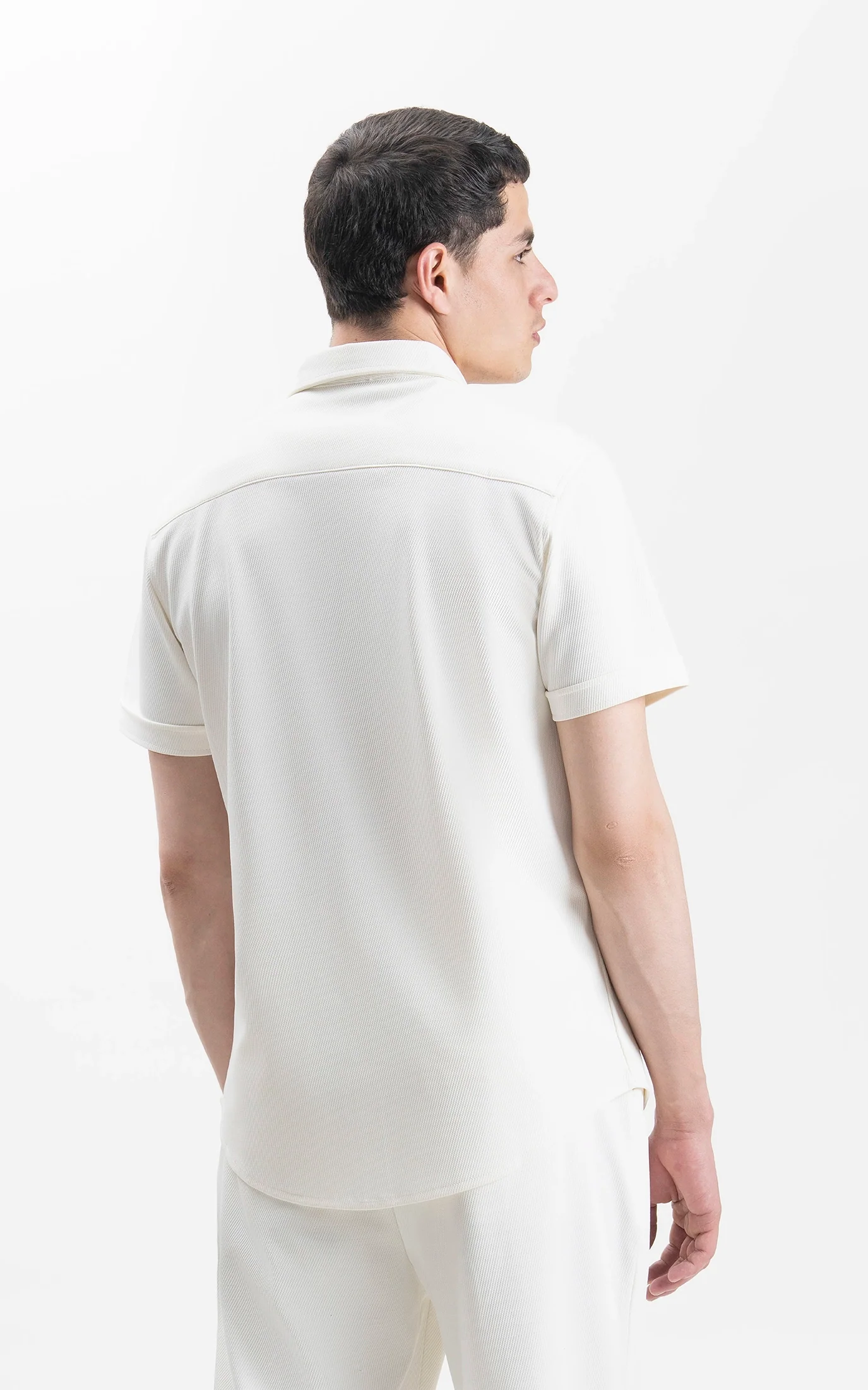 REGULAR COLLAR CASUAL SHIRT OFF WHITE - Image 7