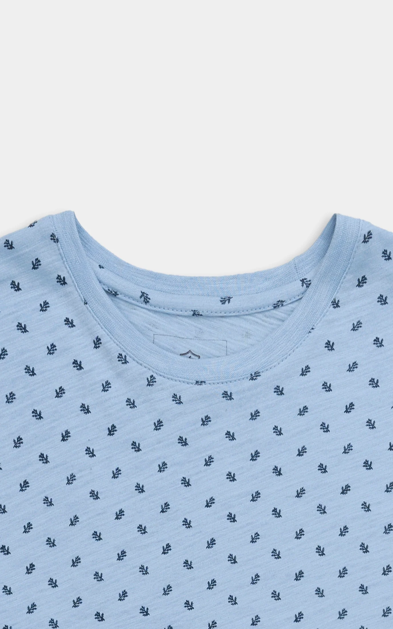 REGULAR FIT CREW NECK PRINTED T-SHIRT SKY BLUE - Image 6