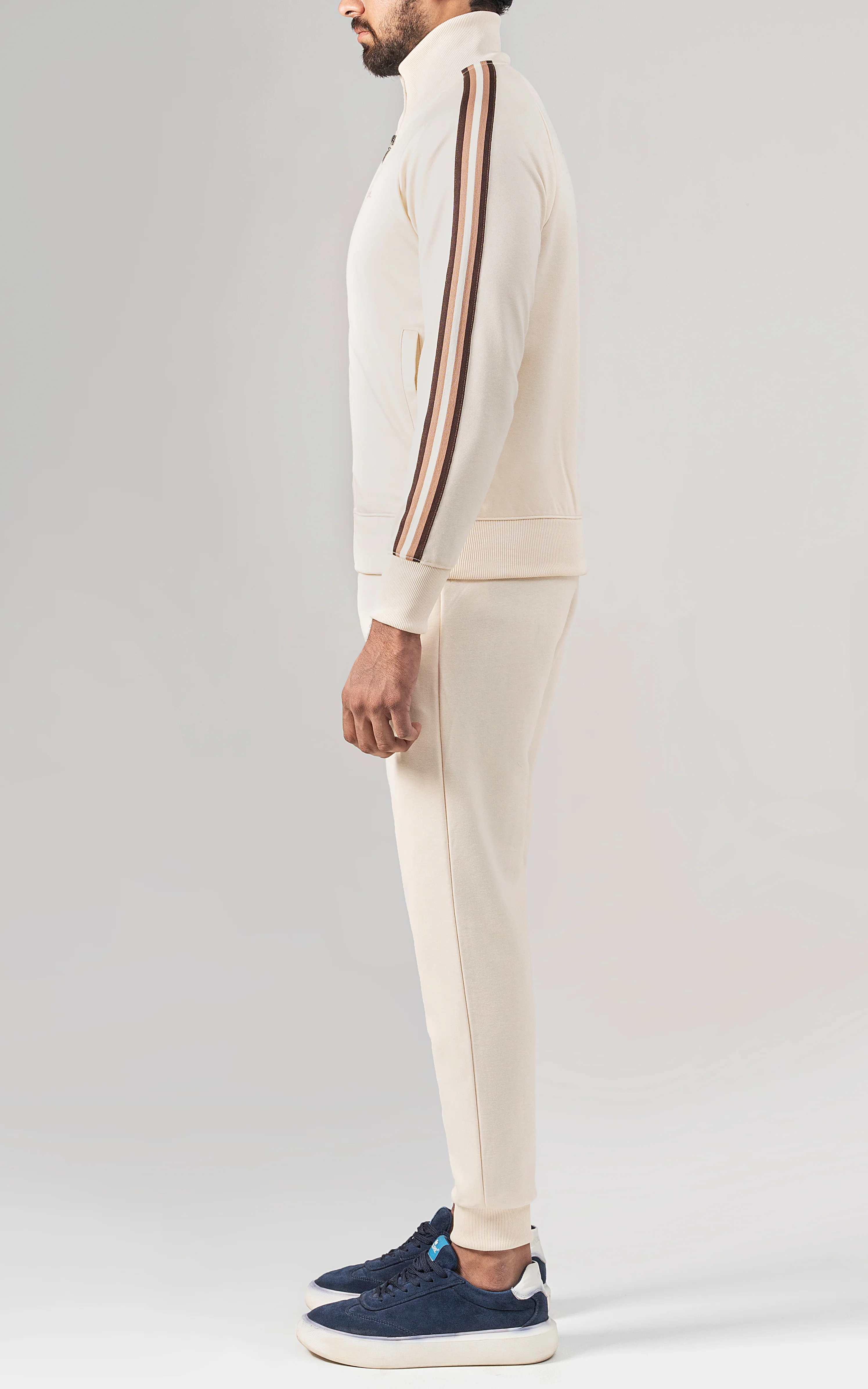 SLIM FIT TRACK SUIT OFF WHITE - Image 3