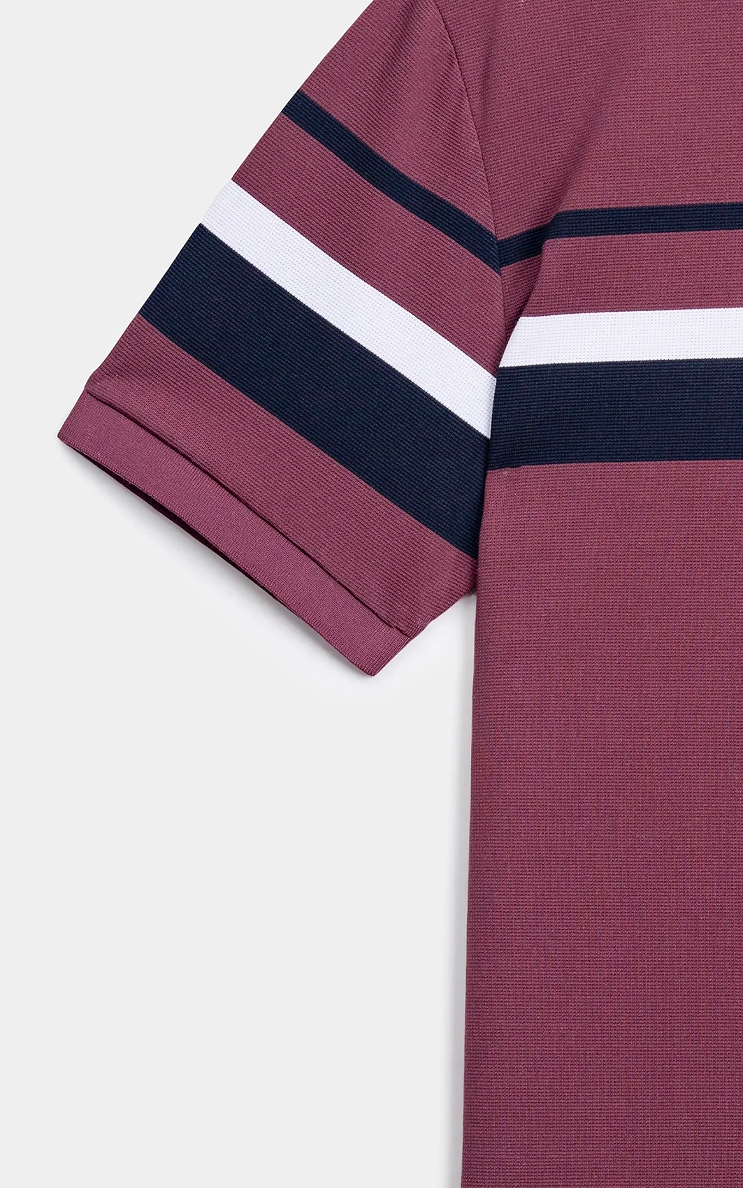 SMART FIT CLASSIC PREMIUM STRIPED POLO SHIRT PURPLE - Image 7