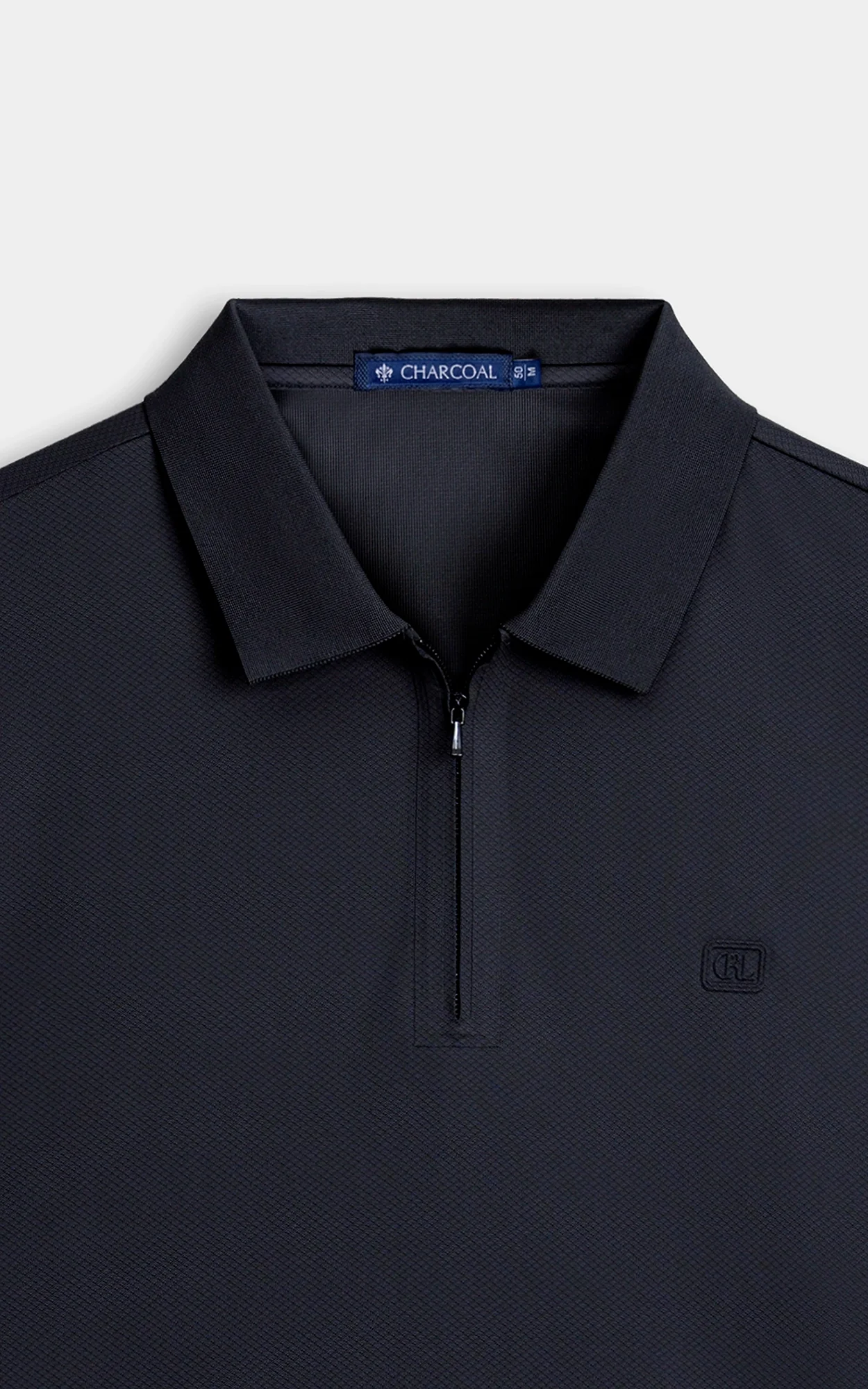 SMART FIT PREMIUM ZIP POLO SHIRT BLACK - Image 7