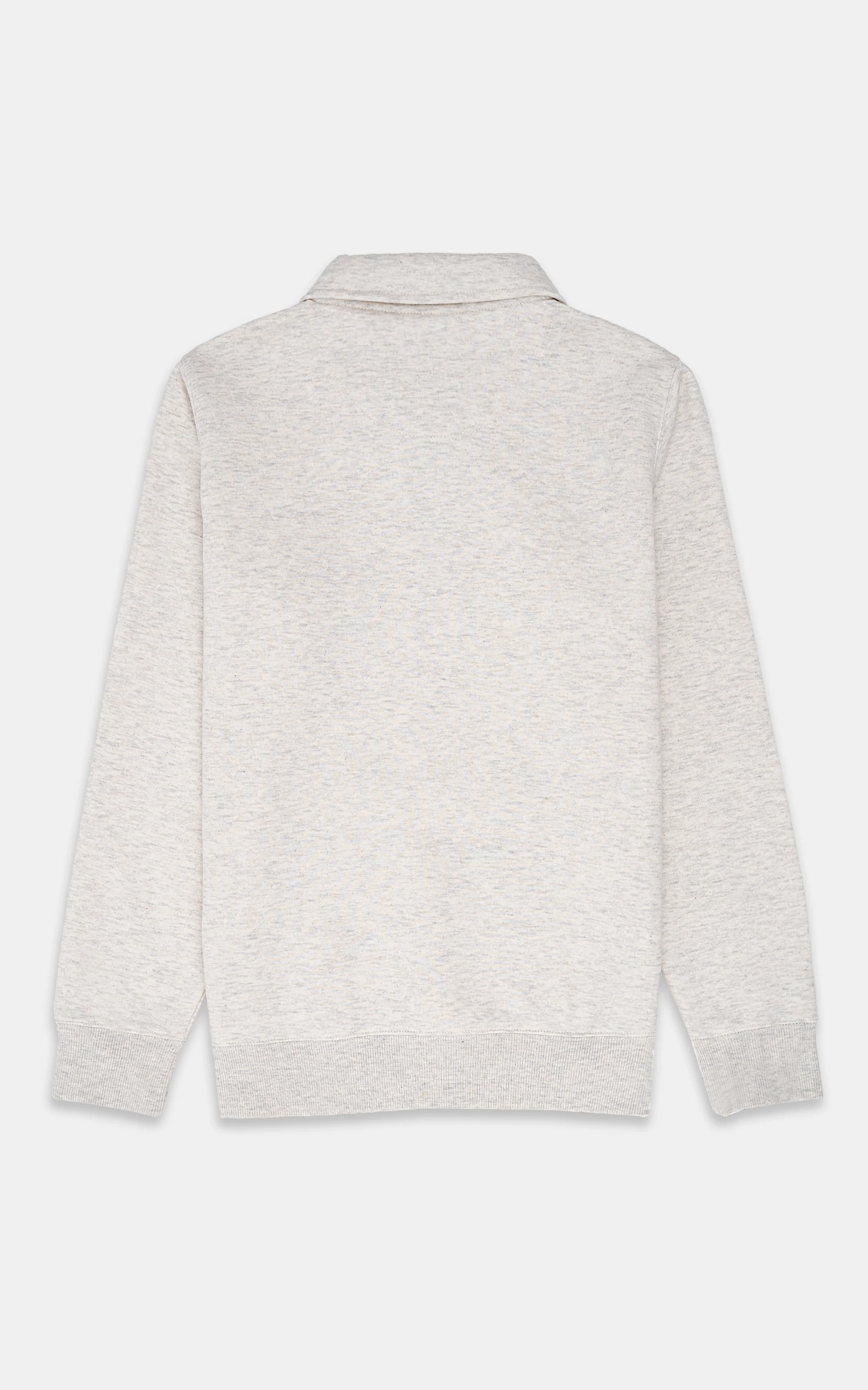 HALF ZIP SWEAT SHIRT OATMEAL - Image 3