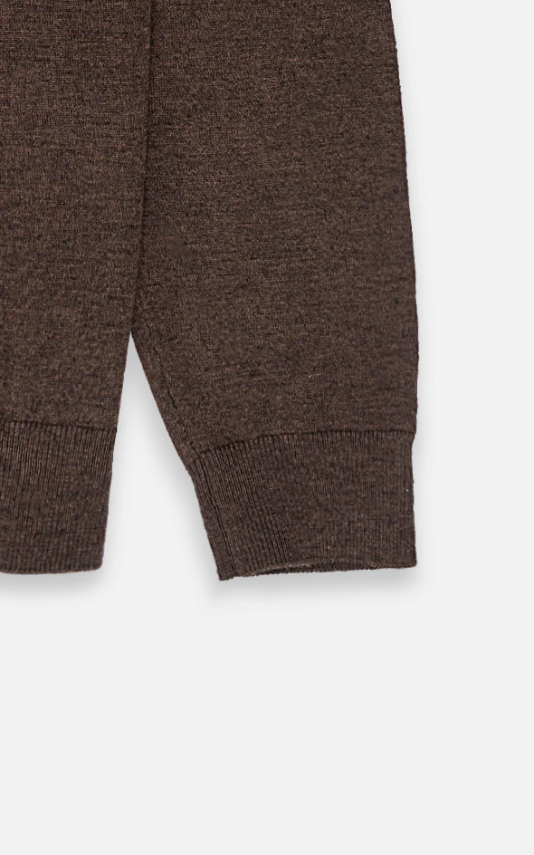 SWEATER CREW NECKLINE BROWN BLACK - Image 4