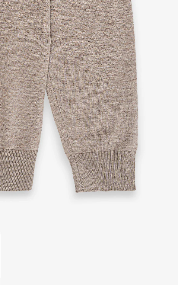 SWEATER V NECK LIGHT BROWN - Image 4