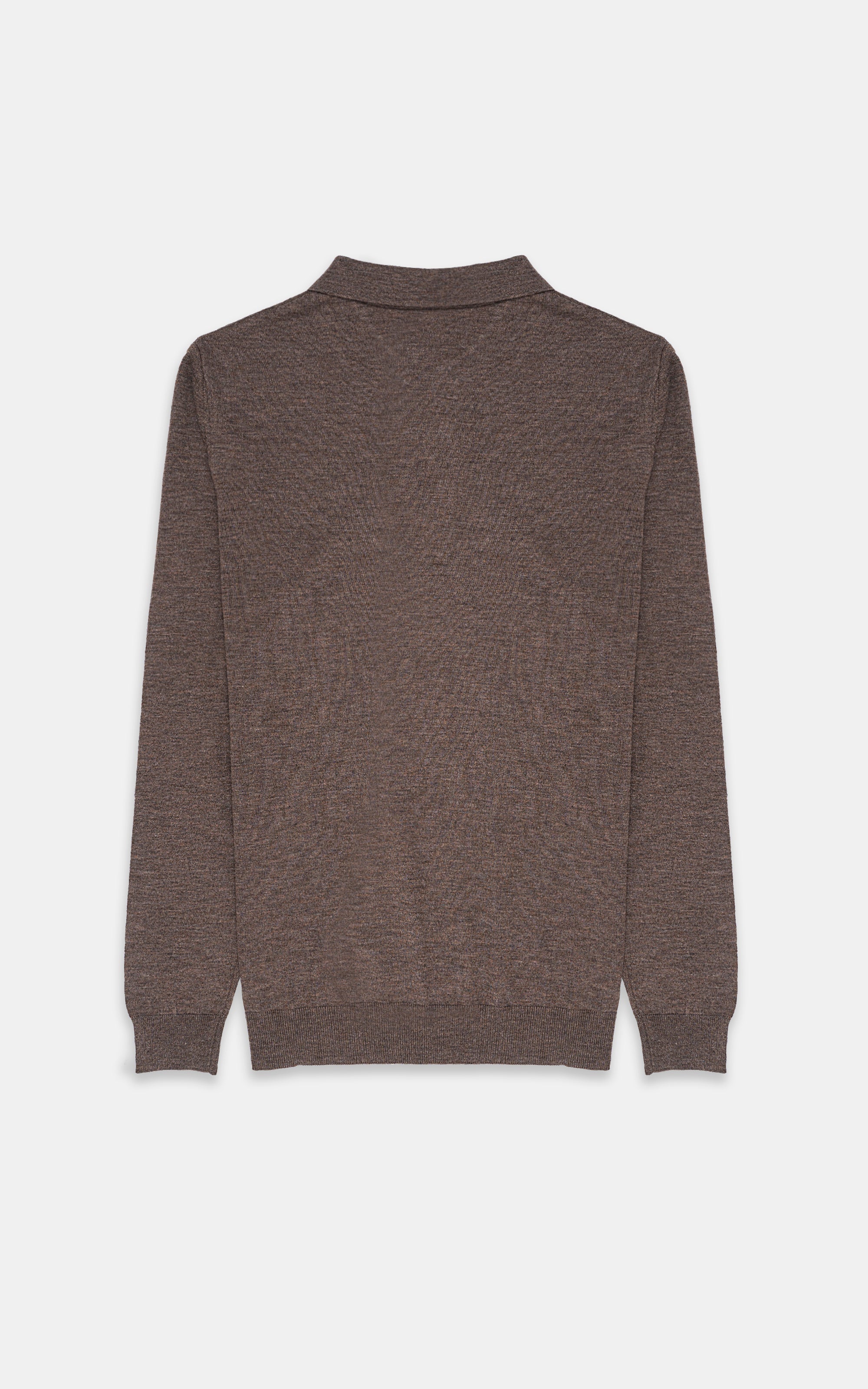 SWEATER WITH COLLAR BROWN - Image 3