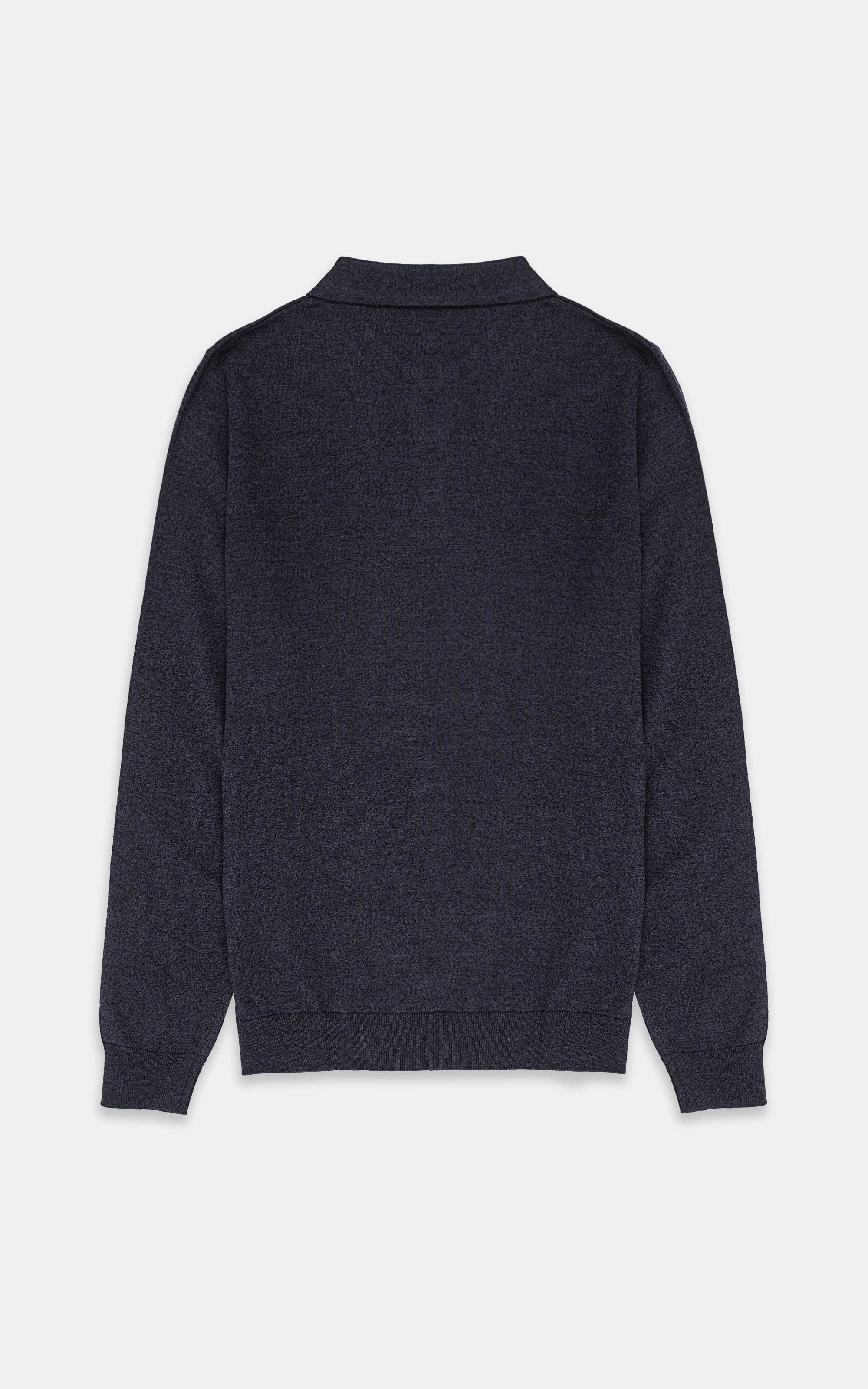 SWEATER WITH COLLAR DARK NAVY - Image 3