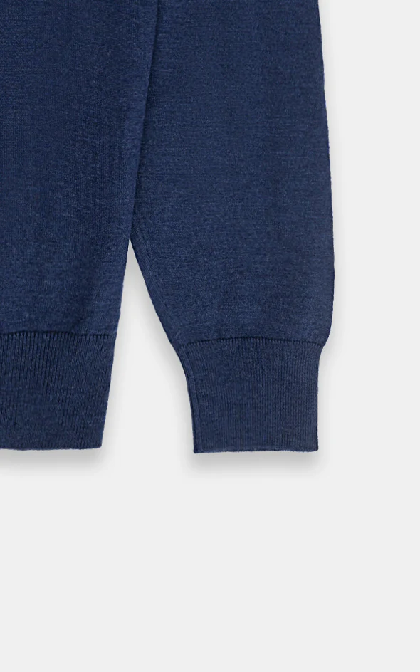 SWEATER WITH COLLAR NAVY - Image 4