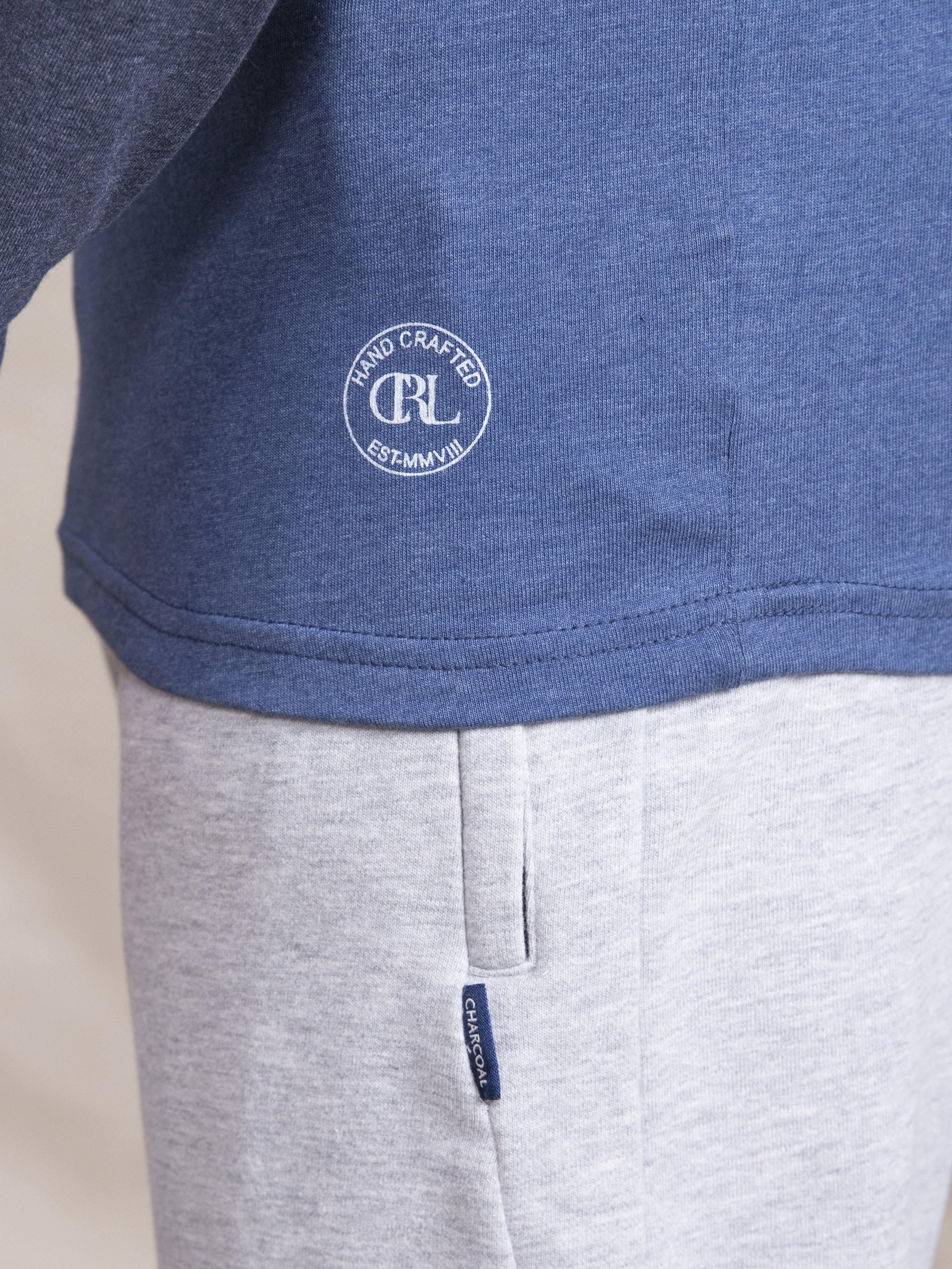 T SHIRT RAGLAN ROUND NECK FULL SLEEVE NAVY BLUE - Image 3