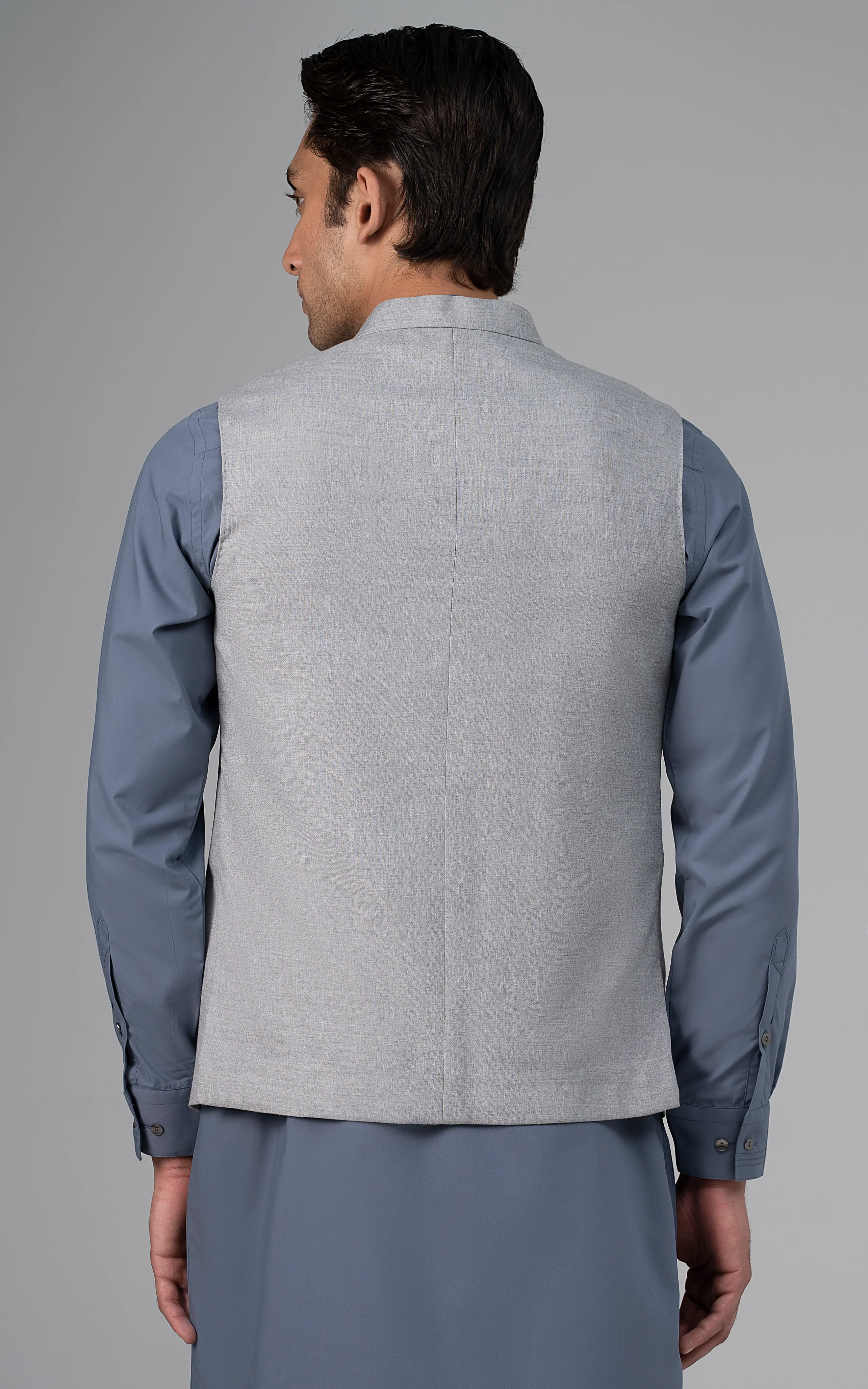 BLENDED WAISTCOAT - PREMIUM COLLECTION  CLOUDY GREY - Image 4